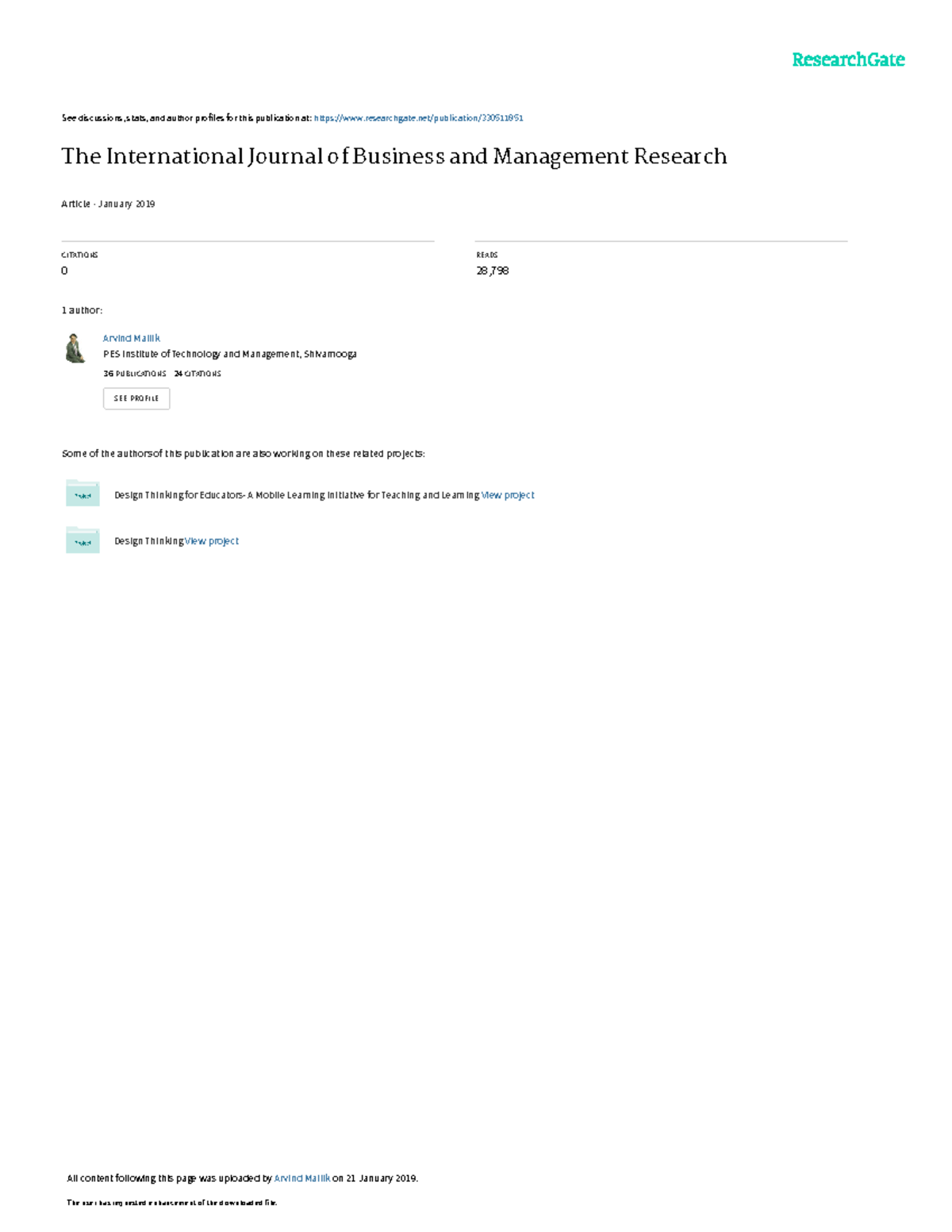 The International Journal of Business and Management Research - See ...