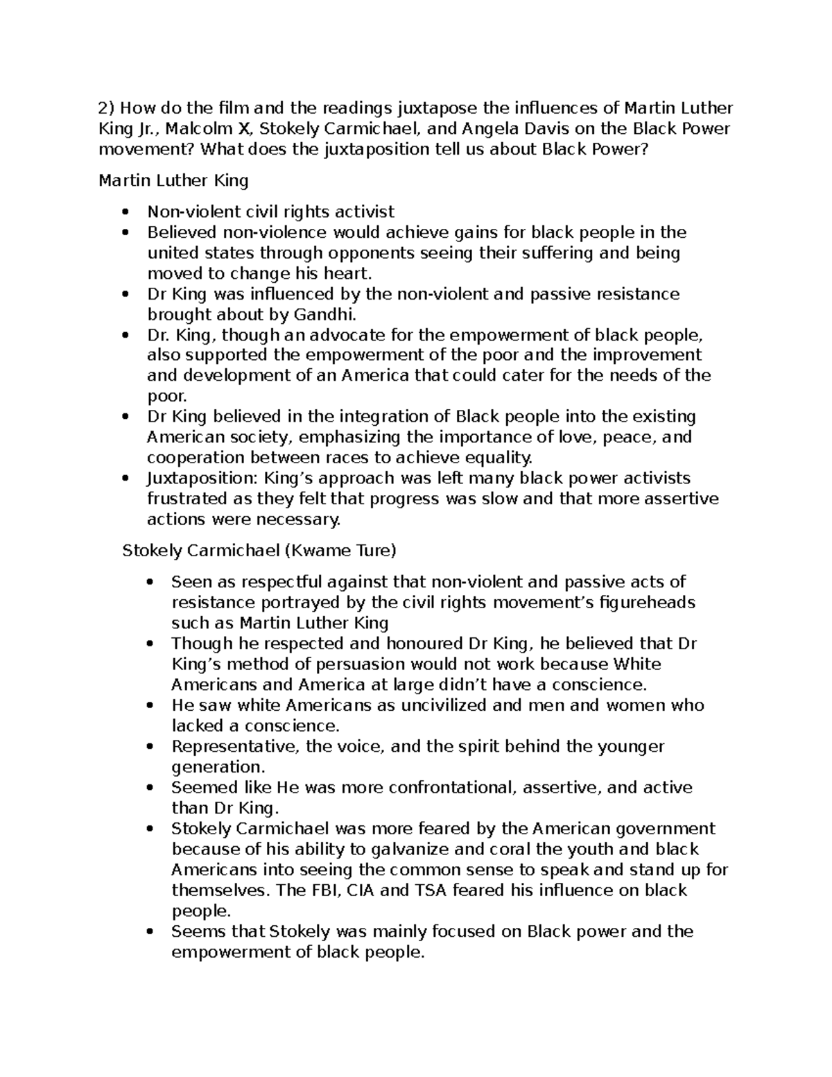 The Black Mixtape Notes How do the film and the readings juxtapose