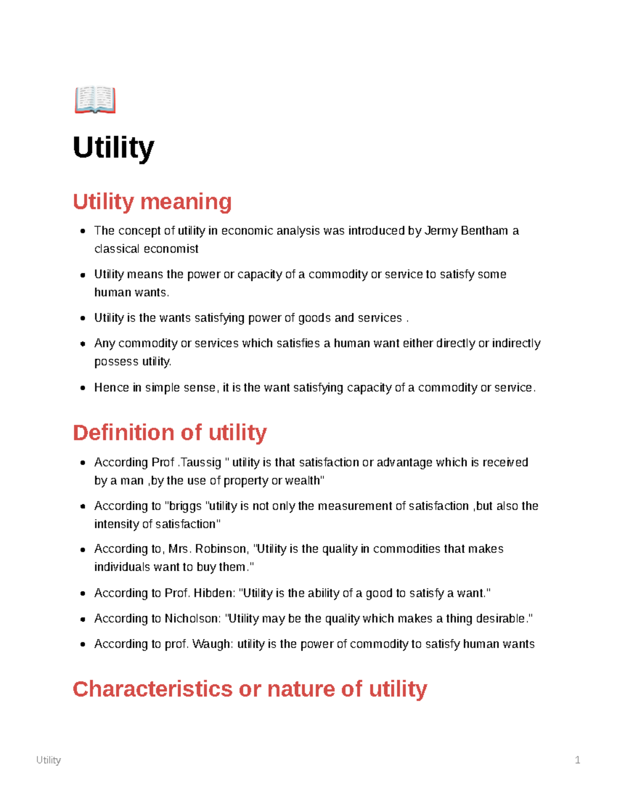 What Is The Economic Definition Of Utility Is It Measurable