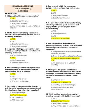 Acctg 1 - MC Theories - Chapter 28, 29, 30 - INTERMEDIATE ACCOUNTING 1 ...