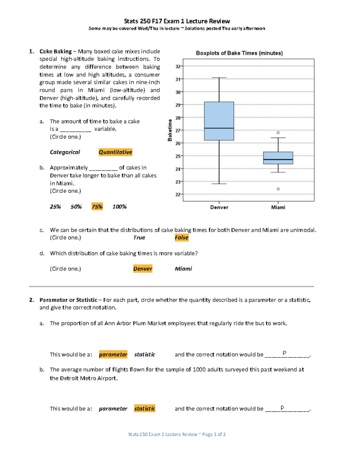 Umich Stats 250 - 02d97xv