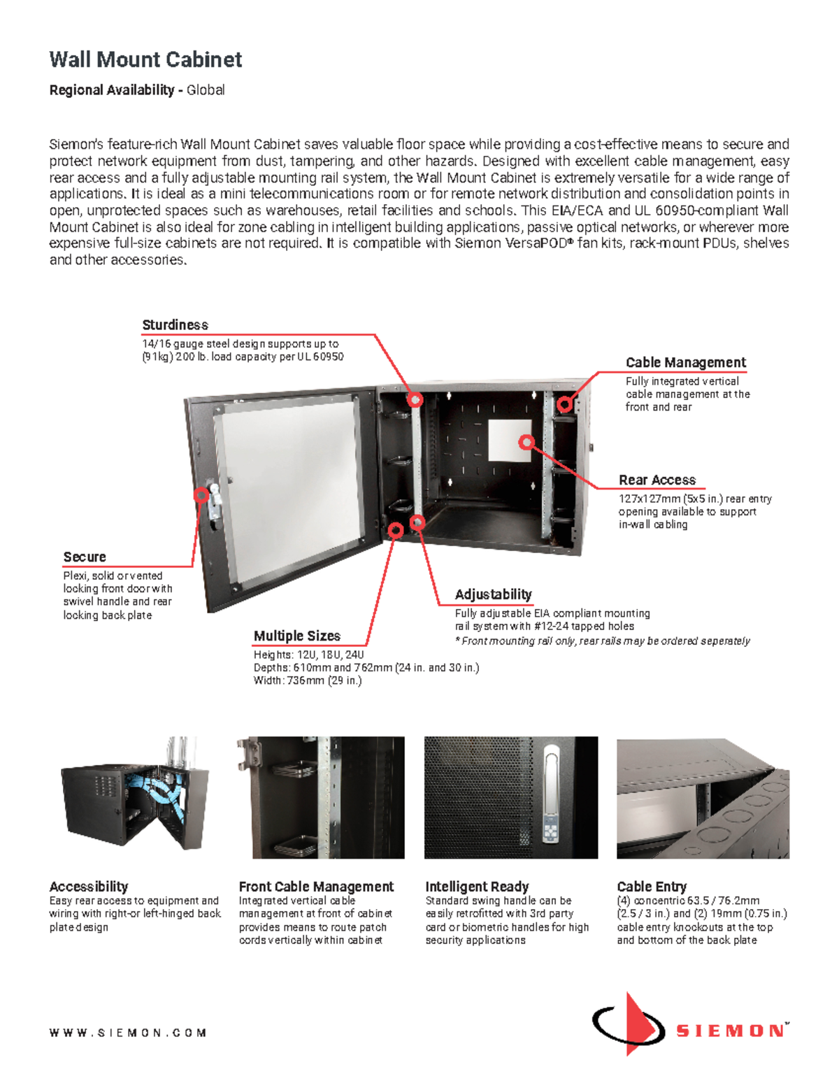Infraestructura Fisica - W W W. S I E M O N. C O M Wall Mount Cabinet ...