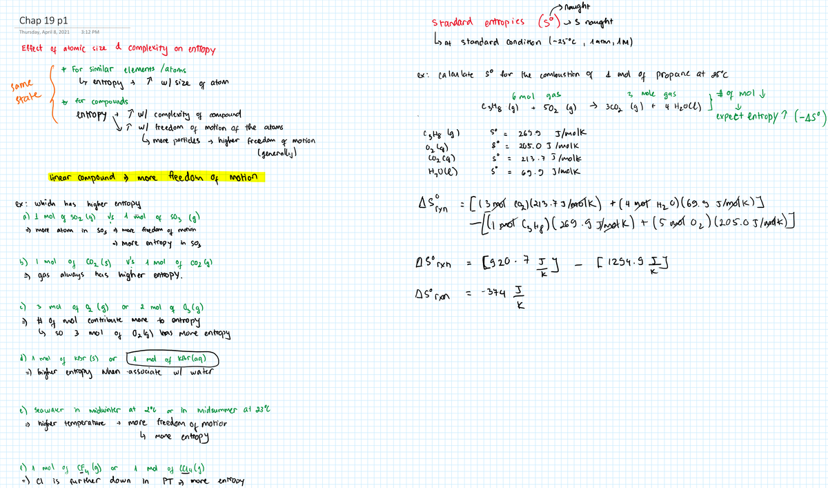 Chap 19 p1 - hand written lecture note - CHEM 122 - Studocu