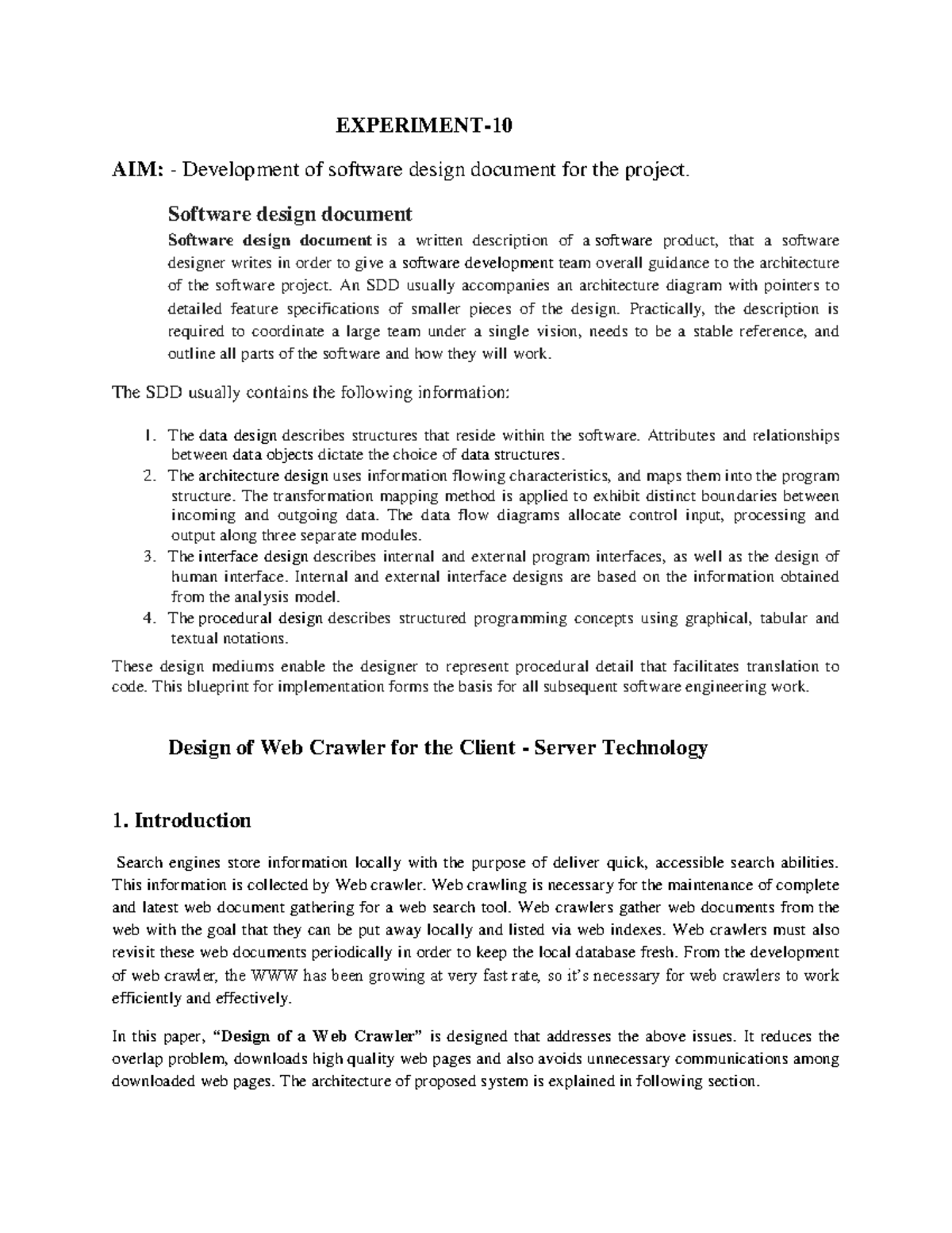 Practical 10 Manual ASAS EXPERIMENT AIM Development Of Software 