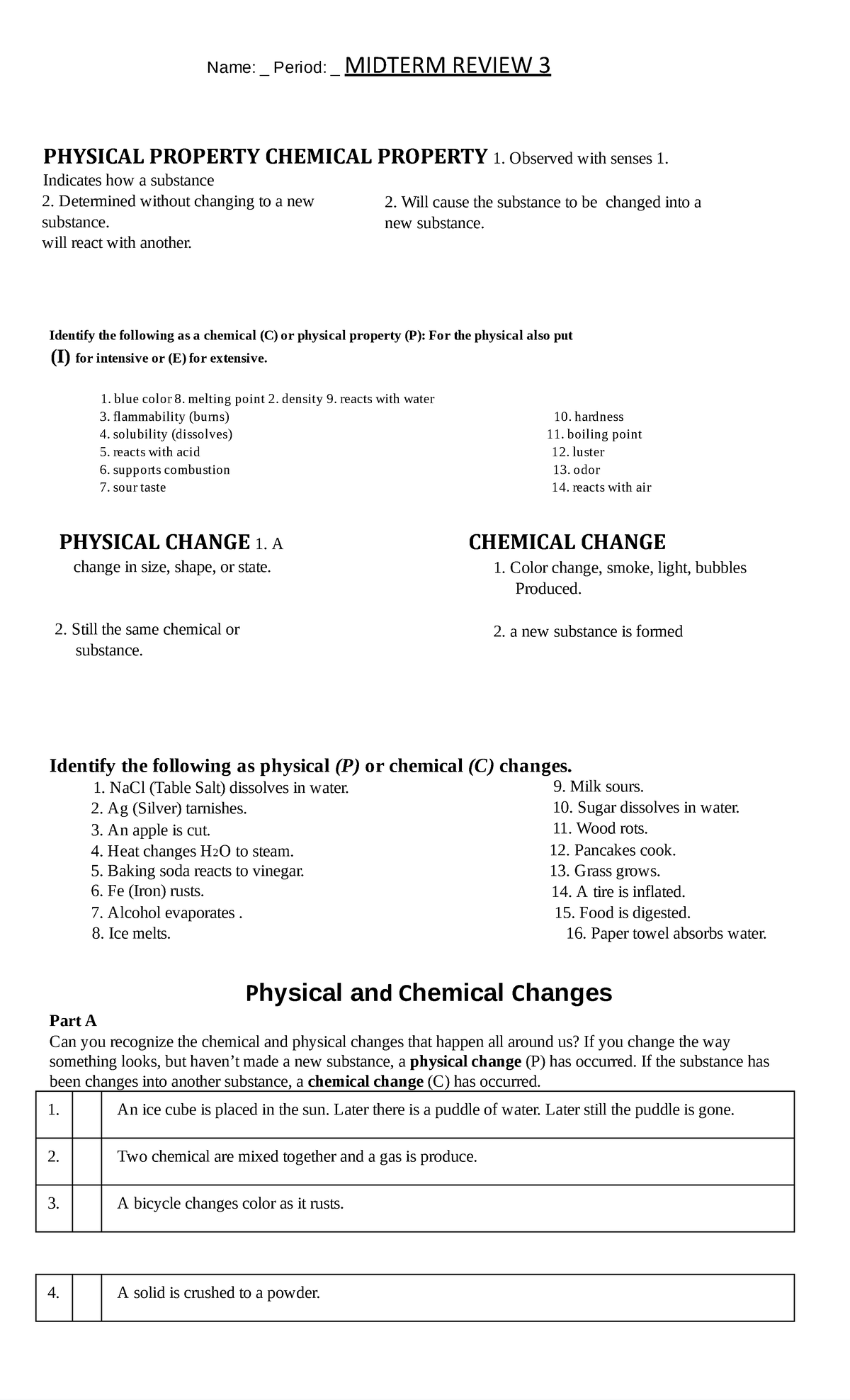 Properties of Matter 4ABCD - Google Docs - Name: _ Period: _ MIDTERM ...