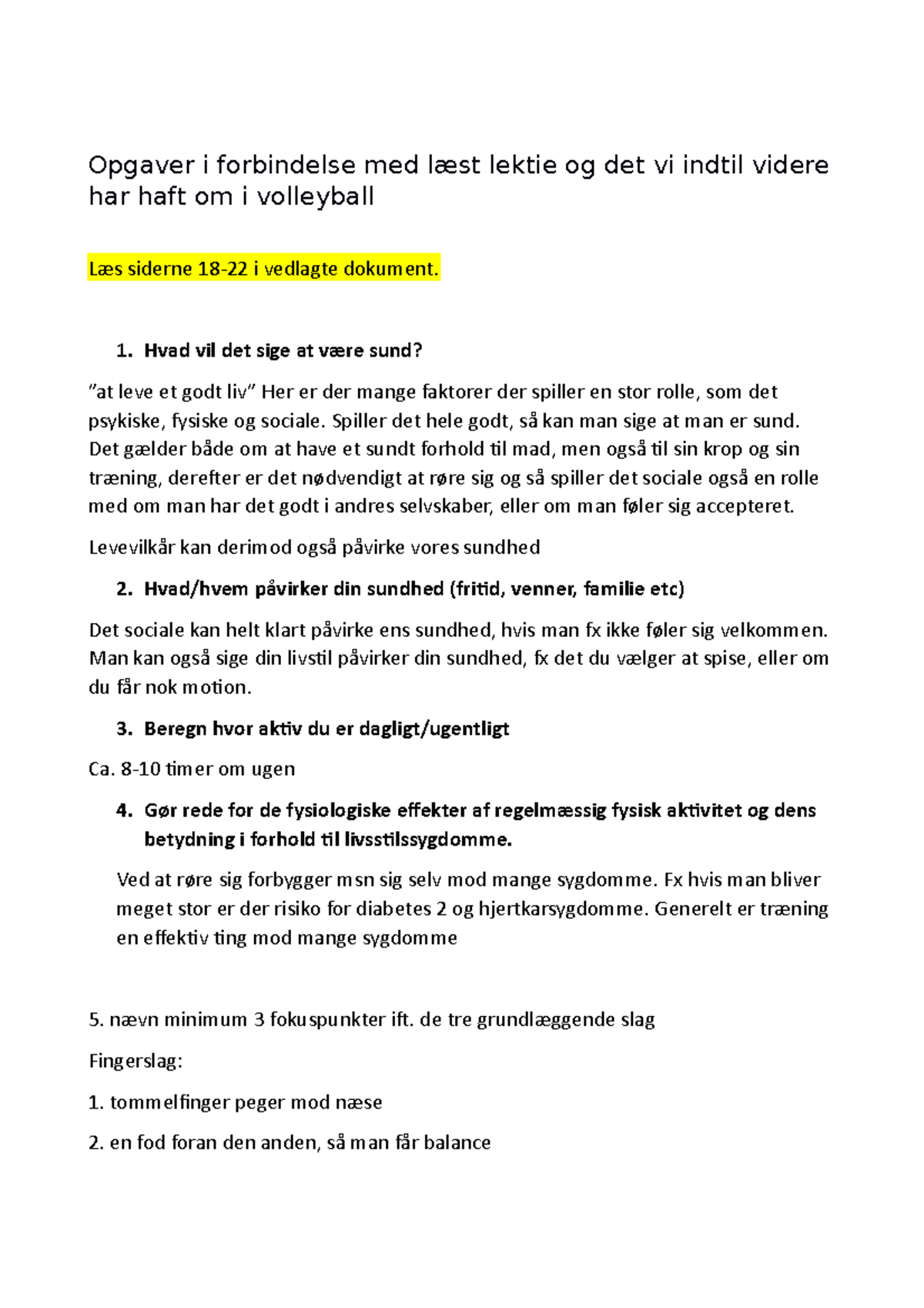 1. aflevering mat differentialregning Opgaver i forbindelse med læst