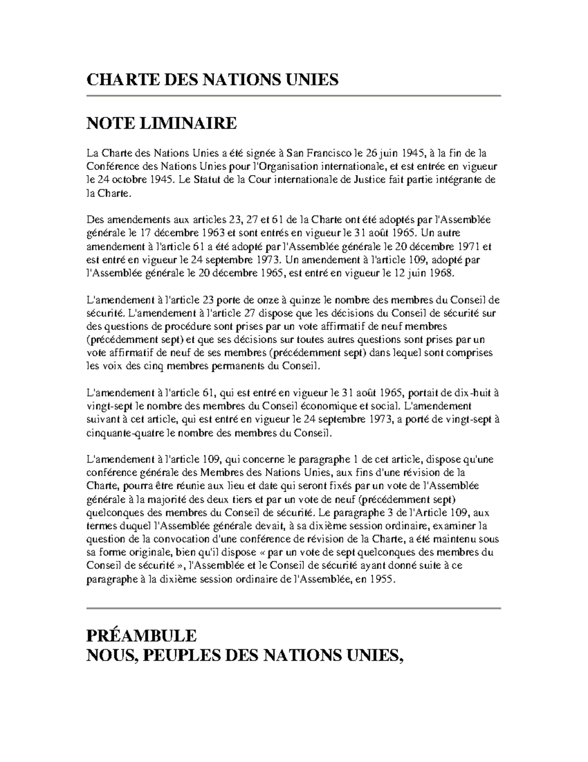 Charte de Nations unies pour la considération - CHARTE DES NATIONS ...