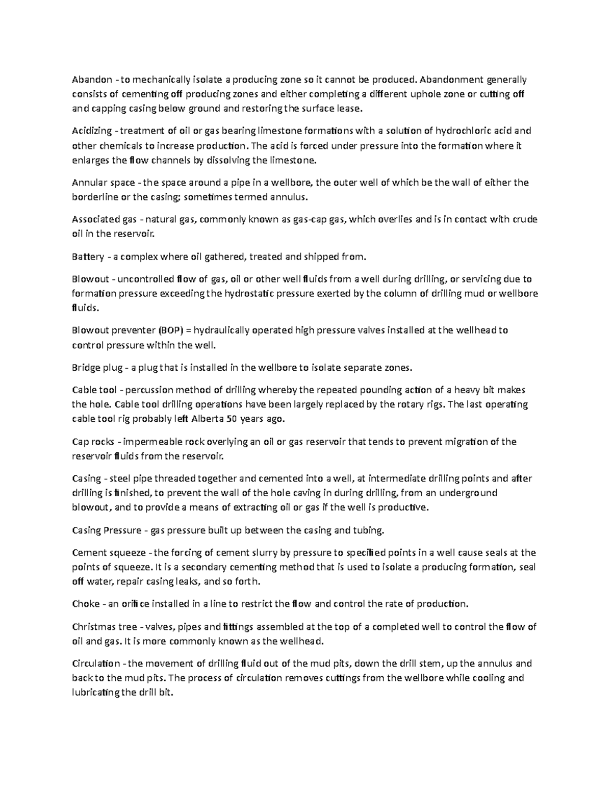 The oilfield glossary term AK Abandon to mechanically isolate a