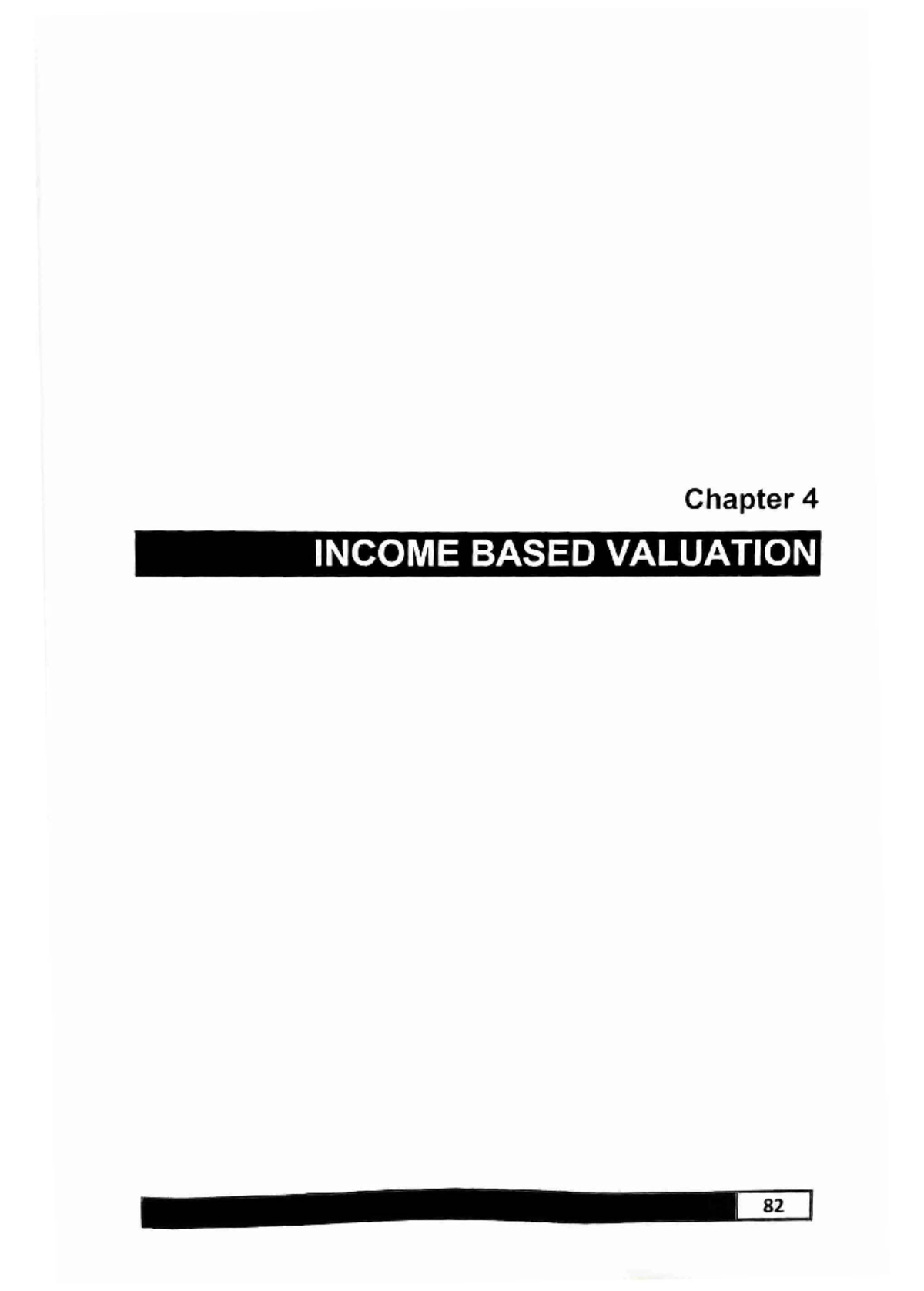 Based Valuation Chapter 4 BASED VALUATION 82