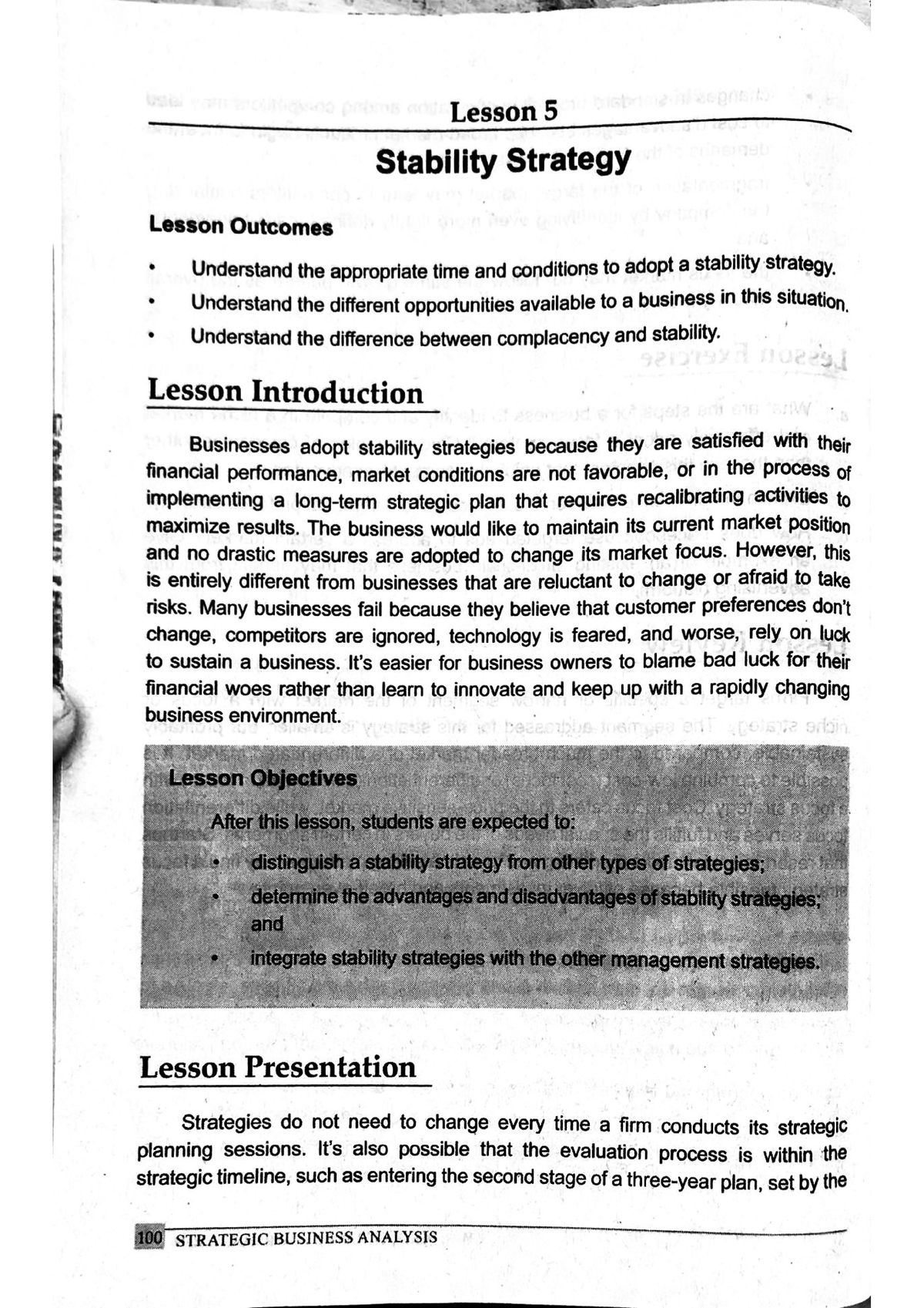 Lesson 5-6 - Strategic Business Analysis - Accounting - Studocu