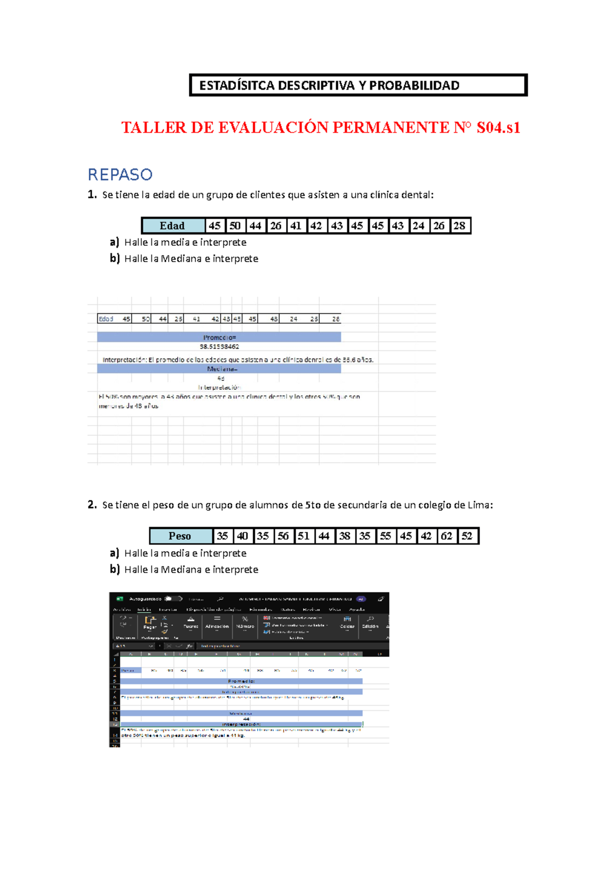 S04.s1 - Resolver Ejercicios Estadísitca Descriptiva - ESTADÍSITCA ...