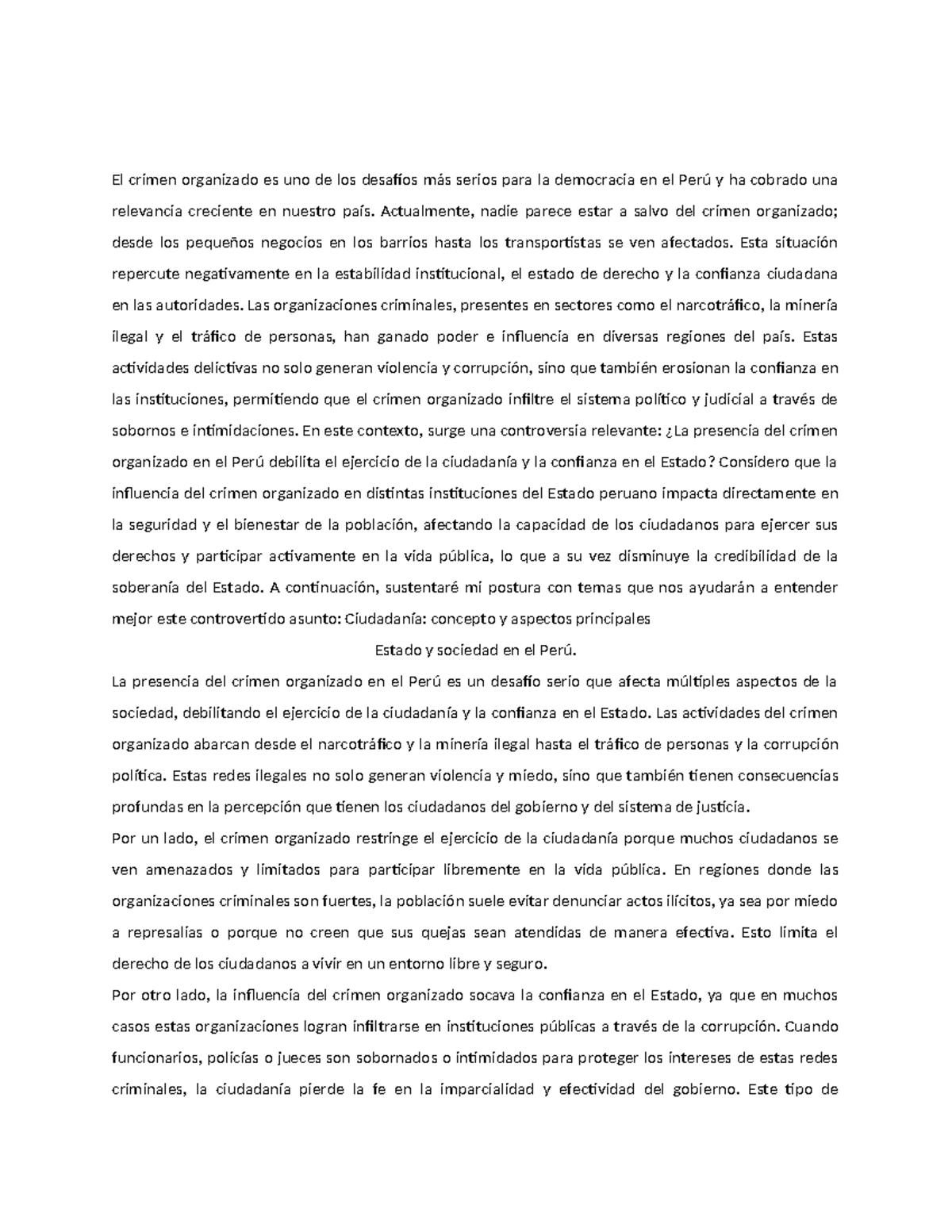 Desarrollo - kluiytrszsfxcvj - El crimen organizado es uno de los ...