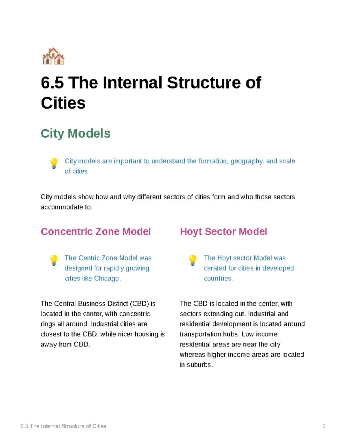 The internal structure of cities - City models show how and why ...