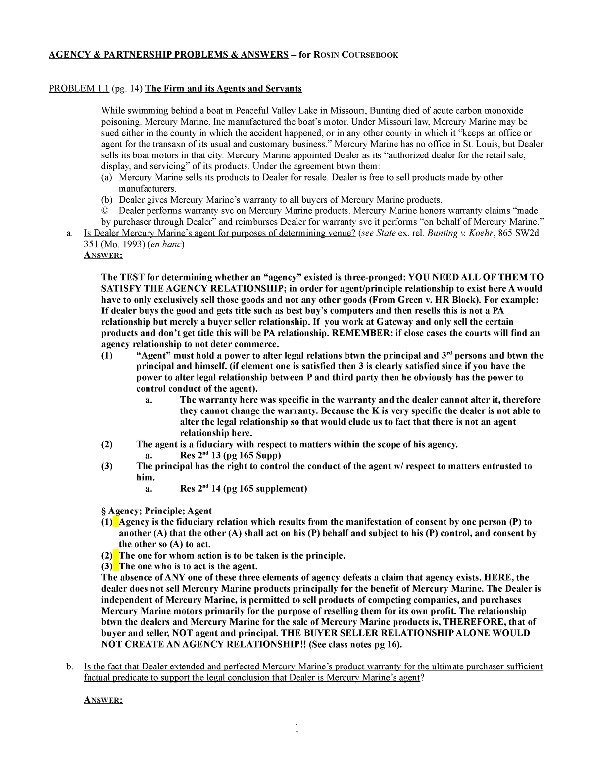 Sample Problems in Bar - Law subject - AUSL - Studocu