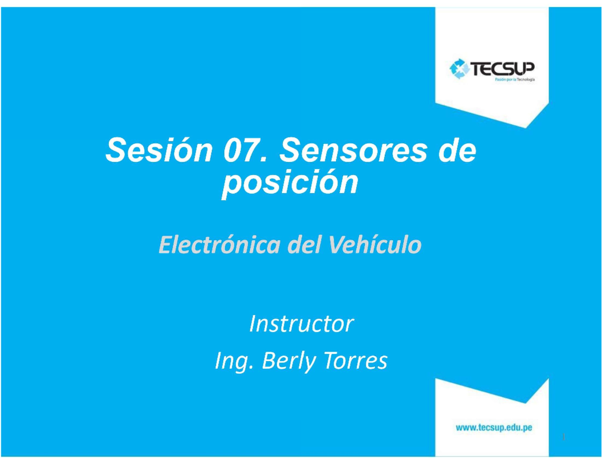 Sesión N°07 Electrónica del Vehículo 4C21 - Procesos Quimicos y ...