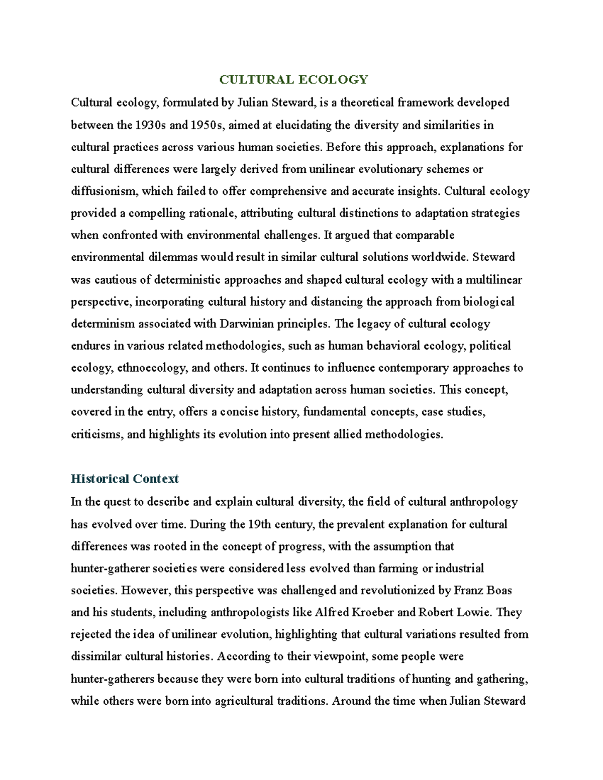 The Ultimate Guide To Understanding Cultural Ecology - d4b0159