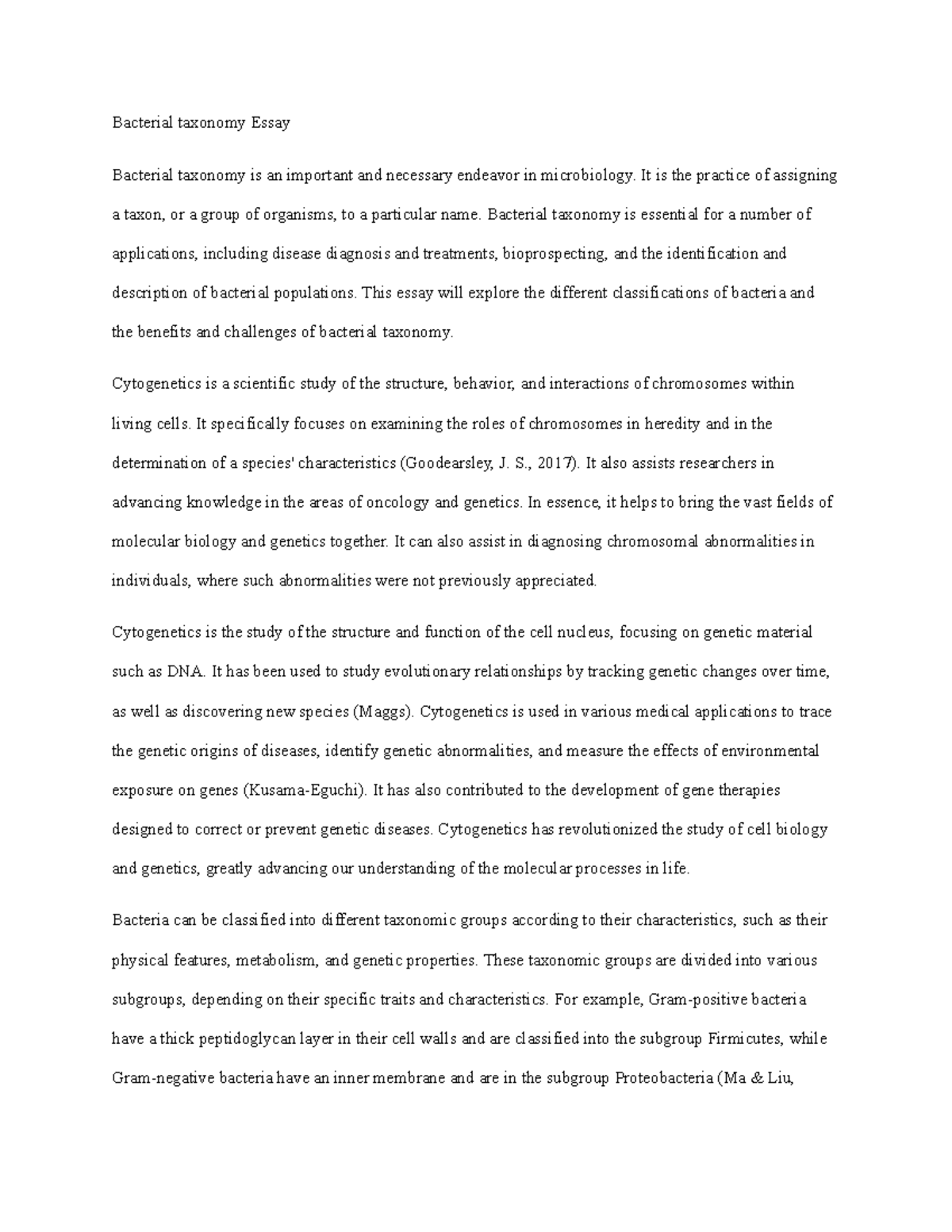 Bacterial taxonomy Essay - Bacterial taxonomy Essay Bacterial taxonomy ...