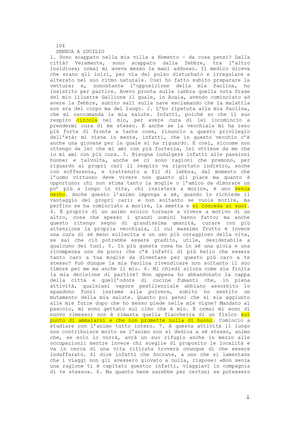 Epistola 104 traduzione seneca - 104 SENECA A LUCILIO Sono scappato nella  mia villa a Nomento – da - Studocu