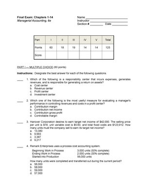 Chapter 4 - Test Bank Of Managerial Accounting Book - CHAPTER 4 ...