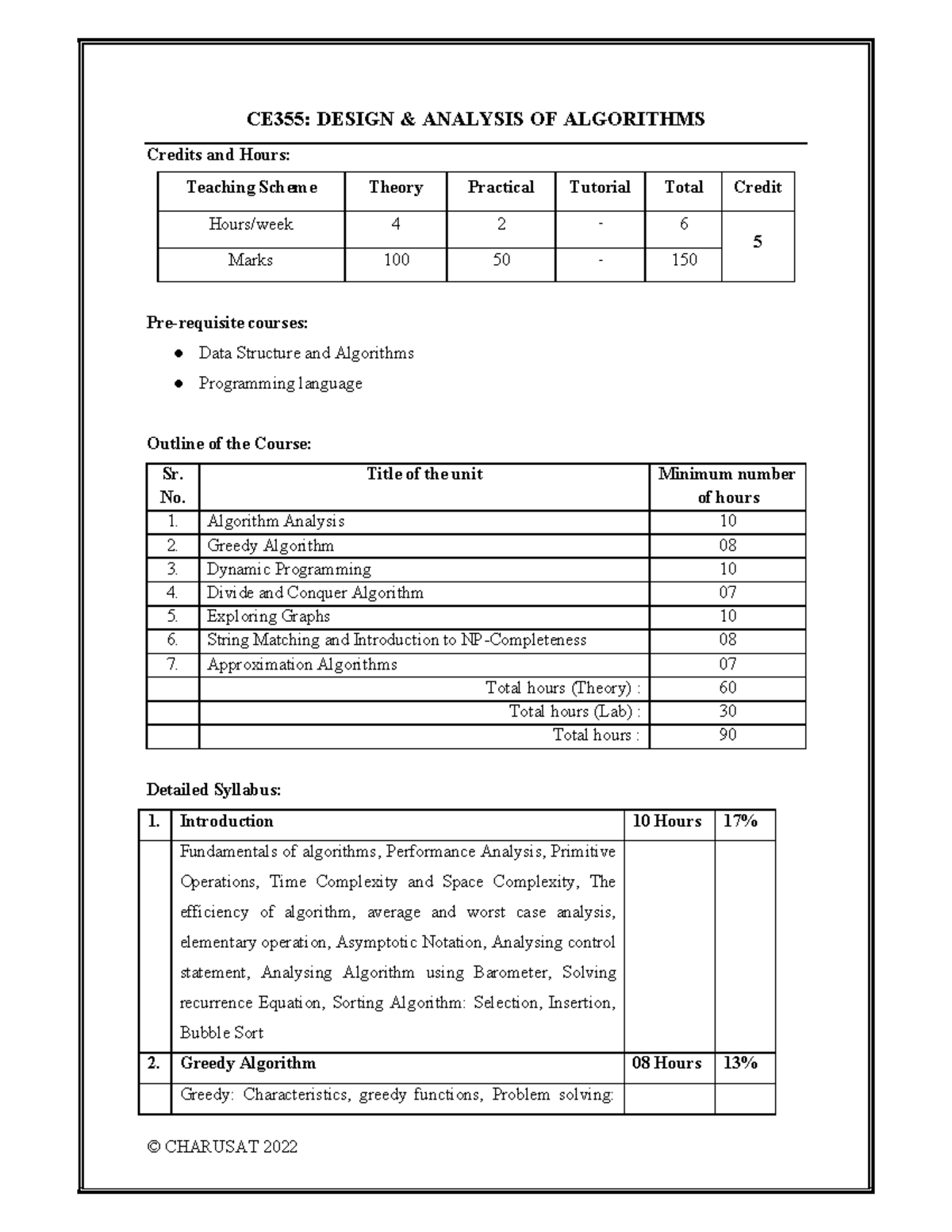 DAA Syallubs - Lec Notes + Books notes in pdf - CE355: DESIGN ...