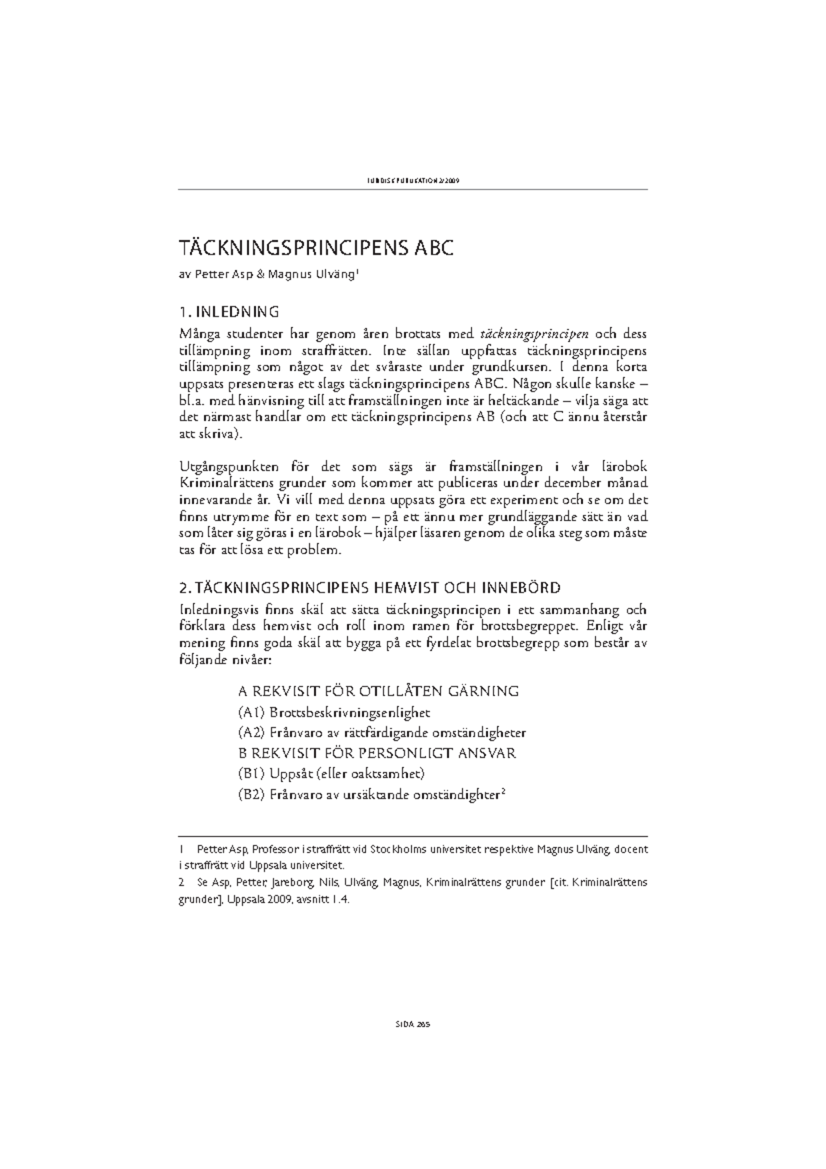22009 Petter-Asp-Magnus-Ulväng- Straff och processrätt - JURIDISK ...
