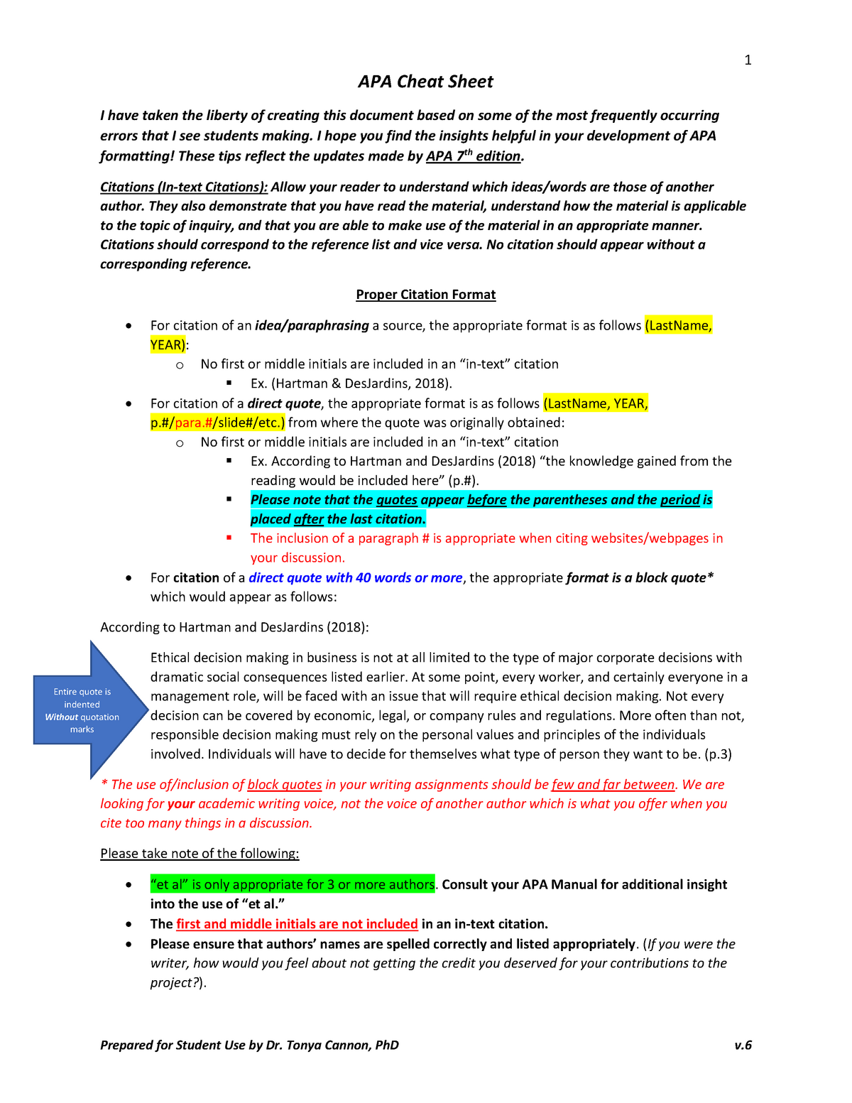 Apa Cheat Sheet Lecture Notes 3 Warning Tt Undefined Function 32