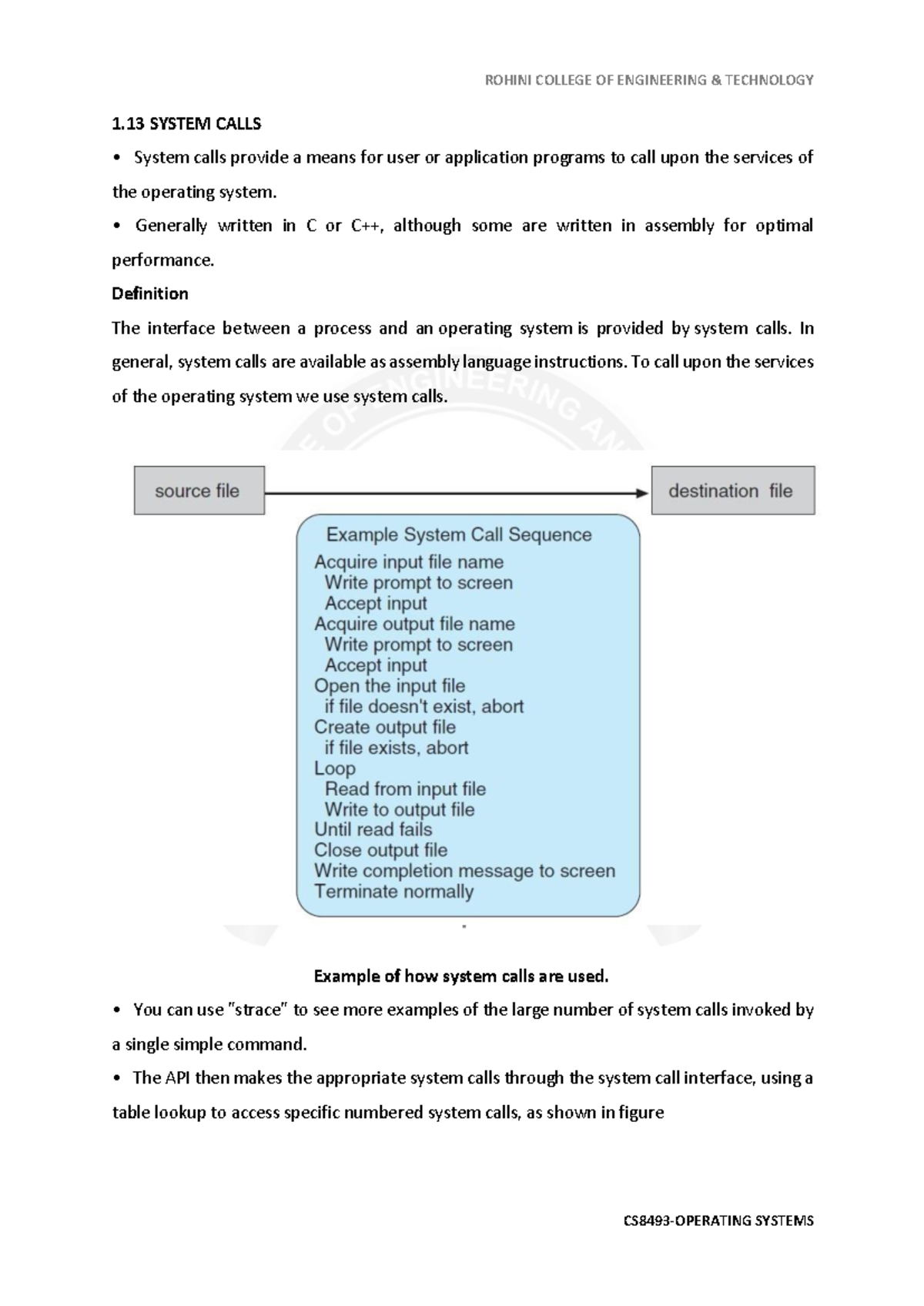 System Calls, System Programs, Operating-System Generation - 1 SYSTEM ...