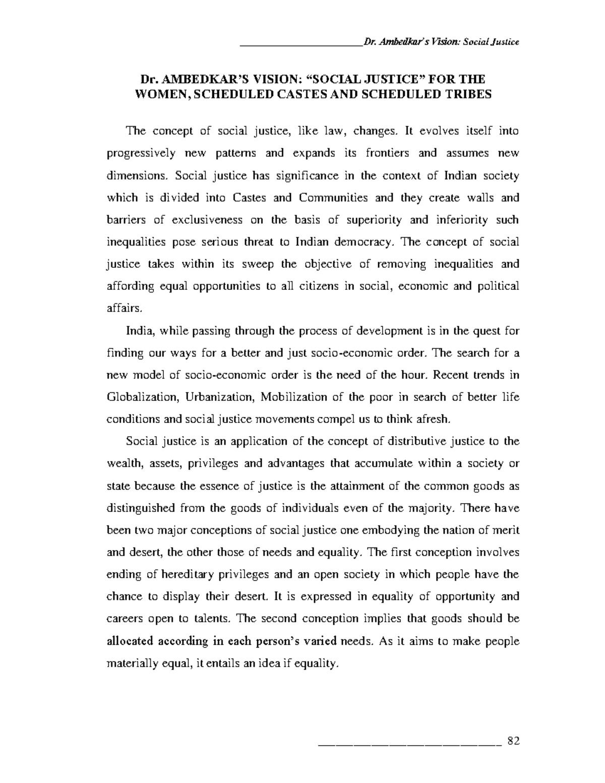 Ambedkar on social justice {indian political thought} - Dr. AMBEDKAR’S ...