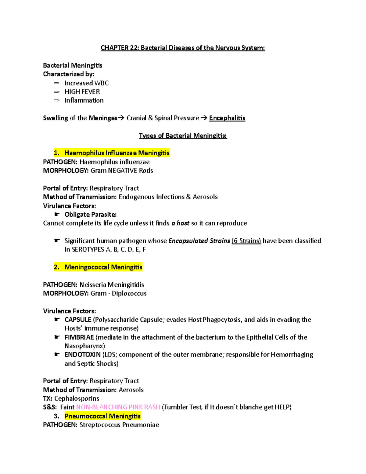 Chapter 22 Microbial Diseases of the Nervous System - CHAPTER 22 ...