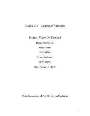 Lecture 15 - Summary Computer Network - CSE130 Lecture 15 Author ...