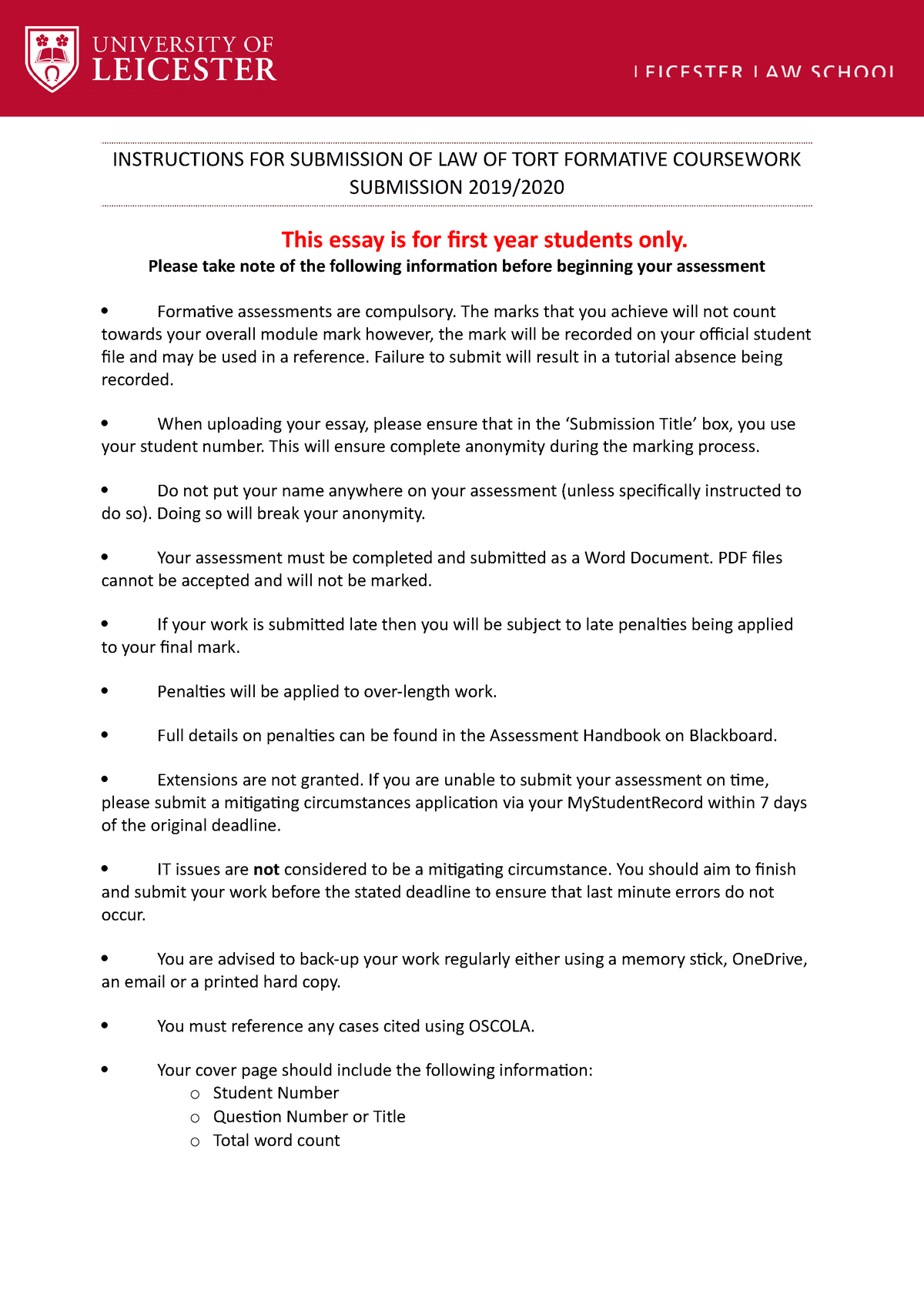 tort law essay titles