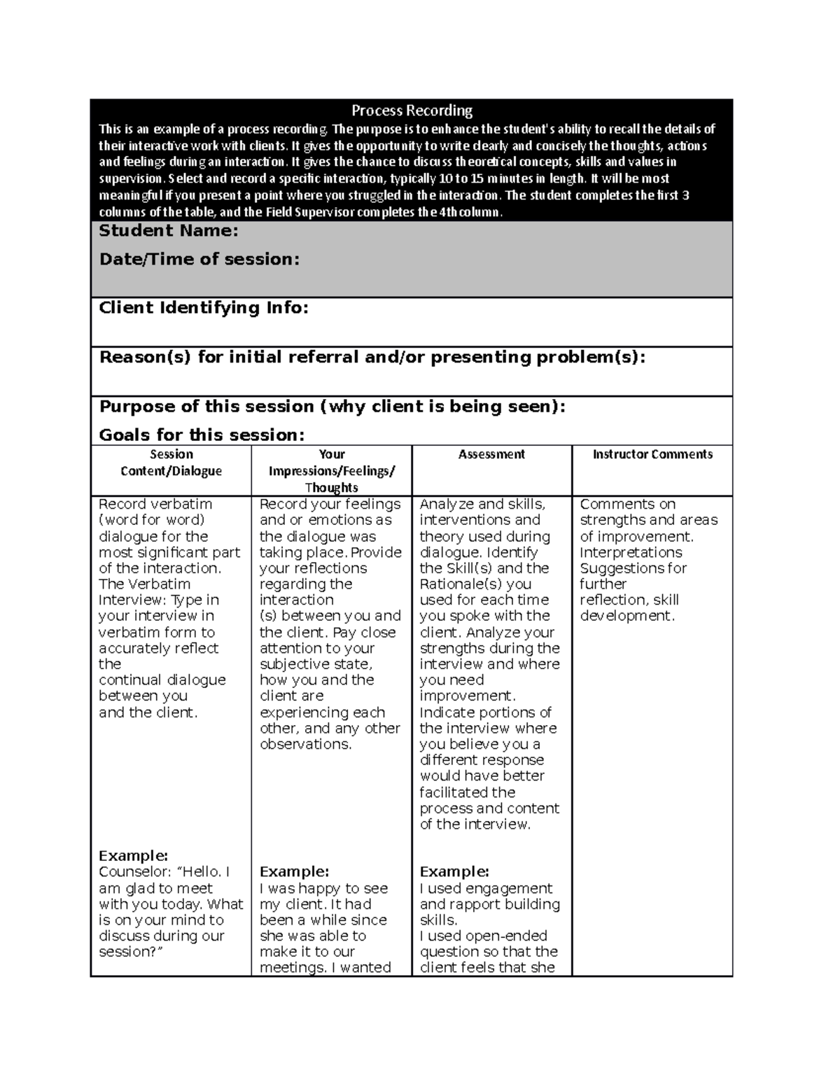 Importance Of Recording In Social Group Work Pdf