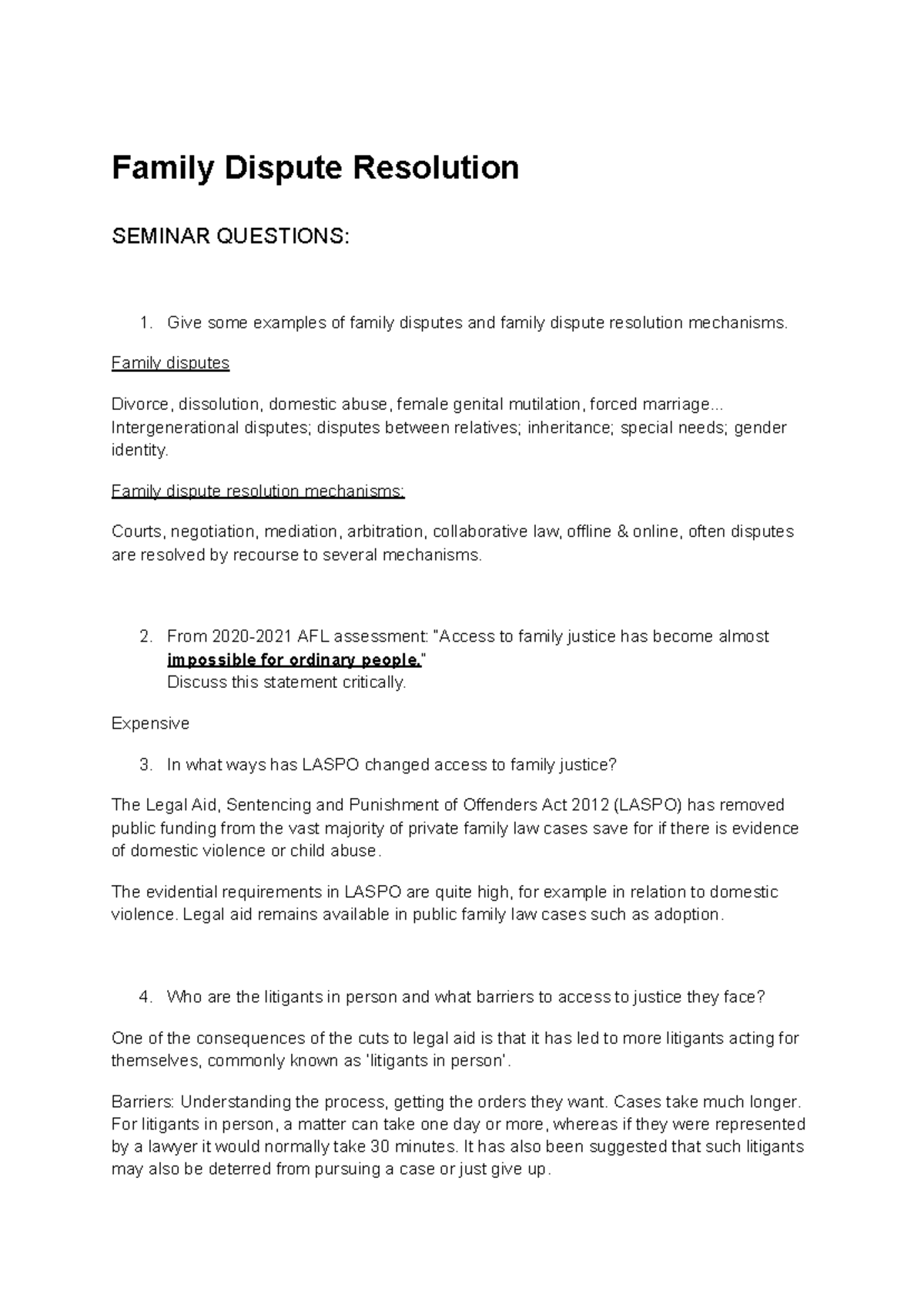 Seminar-Family Dispute Resolution- Adult family law - Family Dispute ...