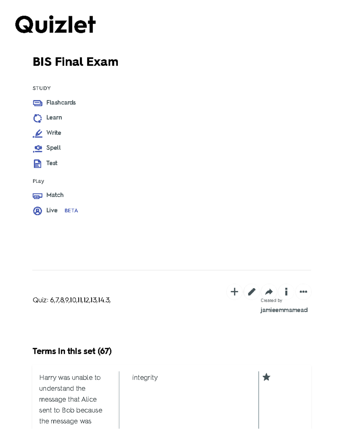 BIS Final Exam Flashcards - BIS Final Exam STUDY Play Flashcards Learn ...