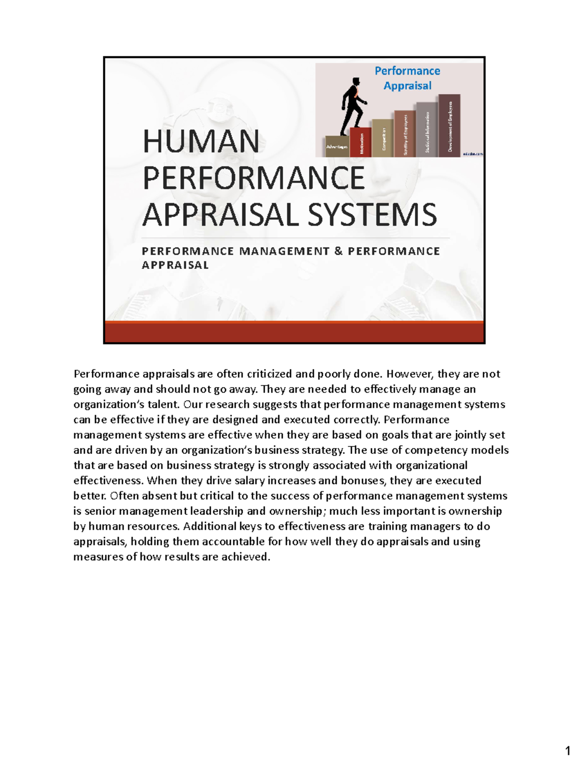 Week+5 6+Lecture+with+Notes - HUMAN PERFORMANCE APPRAISAL SYSTEMS ...