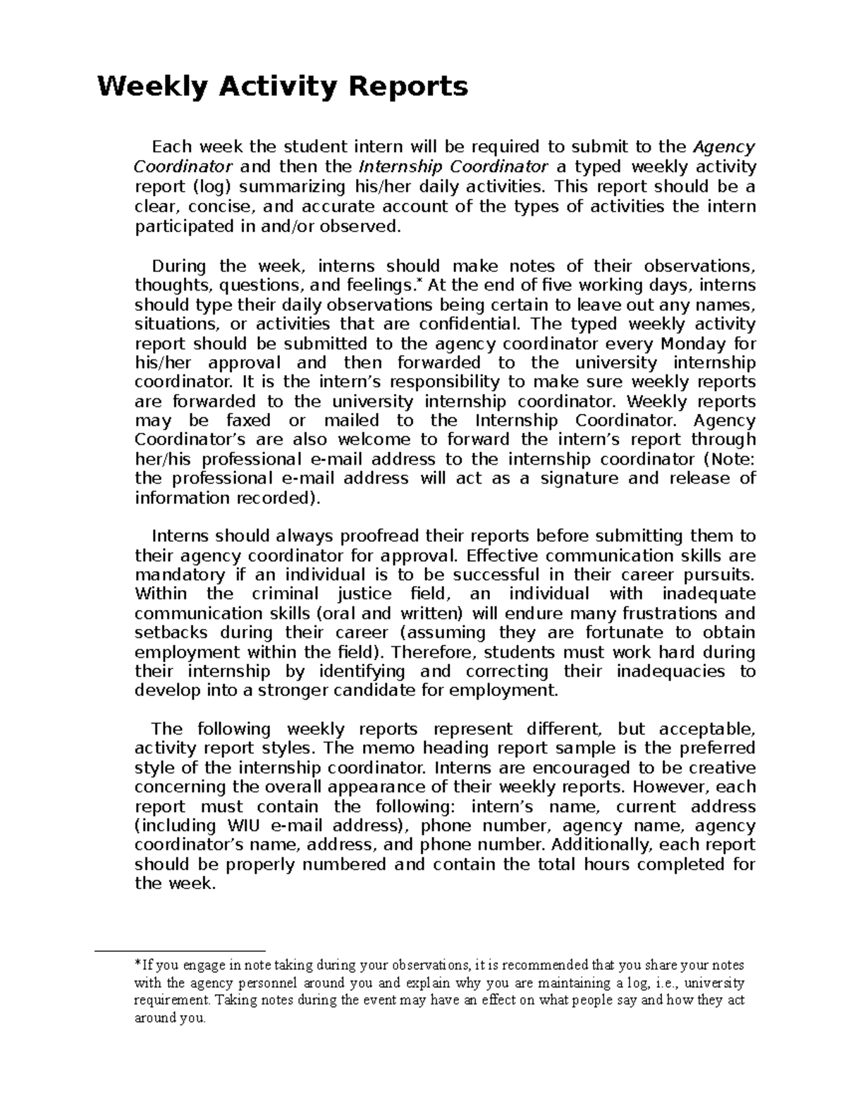 Industrial Training Report For Accounting Student Colin Blake
