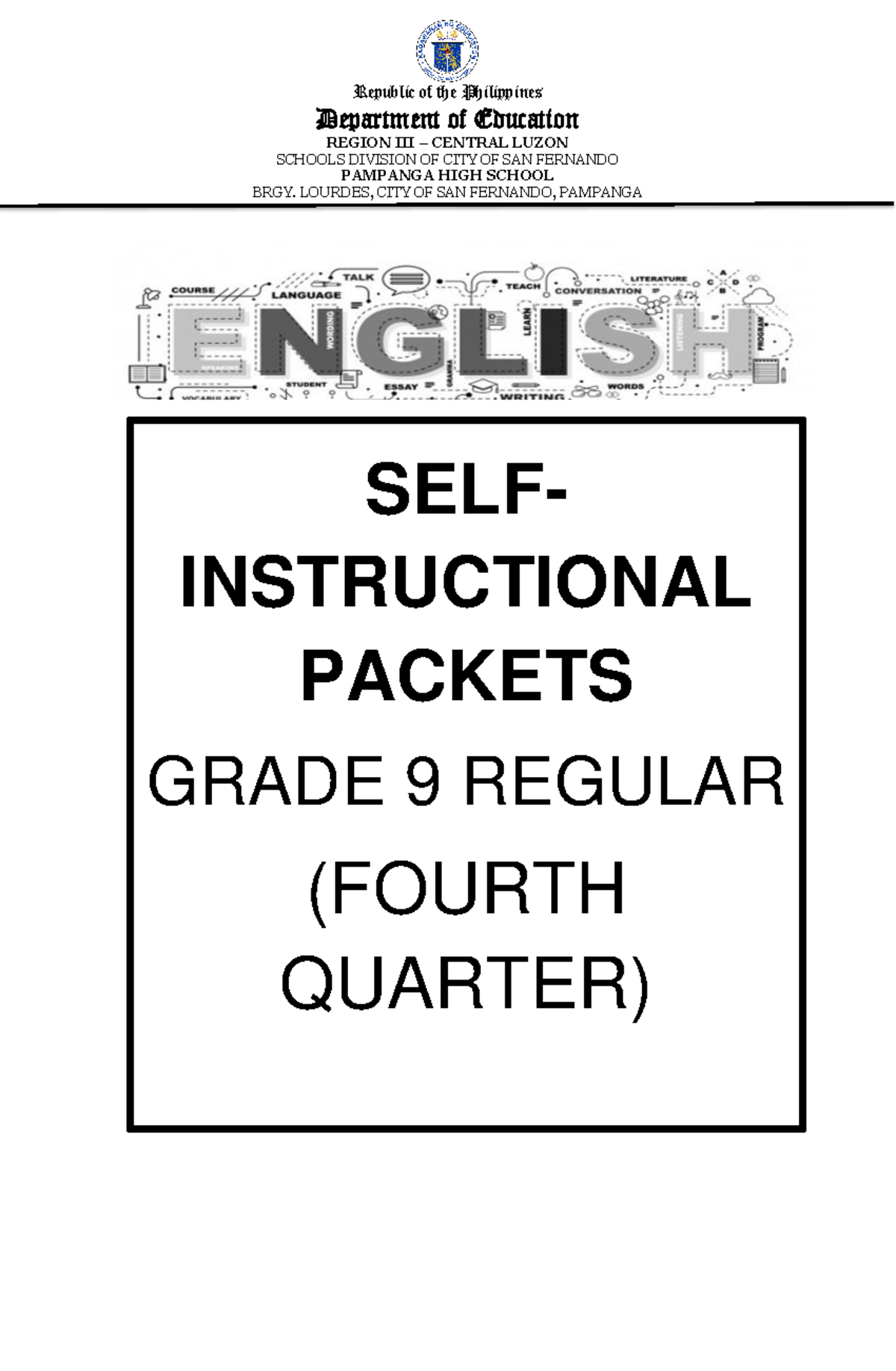 Q4- English 9 - ... - Republic Of The Philippines Department Of ...