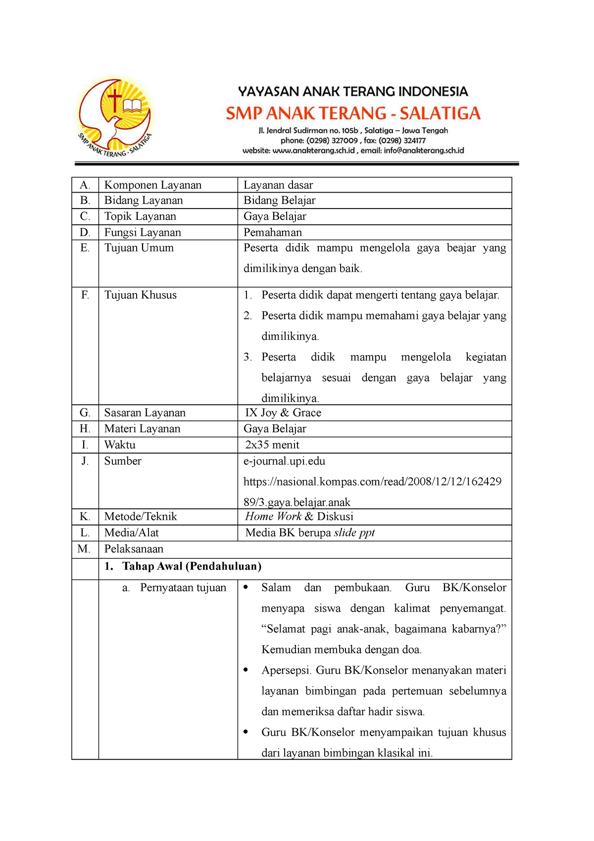 RPL Mengelolabelajar IX - A. Komponen Layanan Layanan Dasar B. Bidang ...