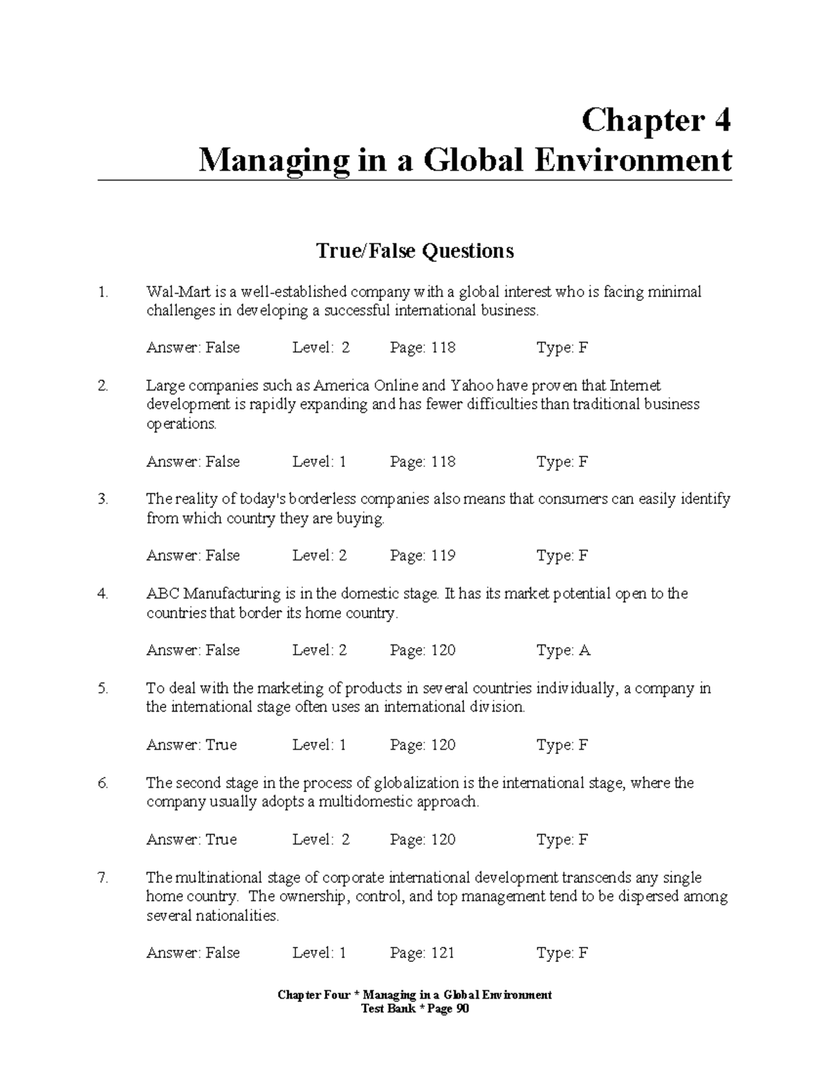 Mgm3101 1328517850 - notes - Chapter 4 Managing in a Global Environment ...