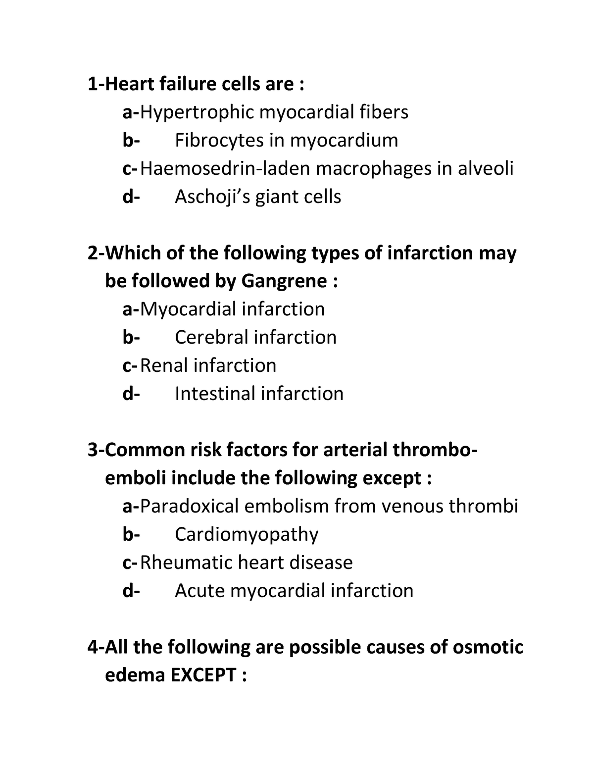 Medicine Document (12) - 1-Heart Failure Cells Are : A-Hypertrophic ...