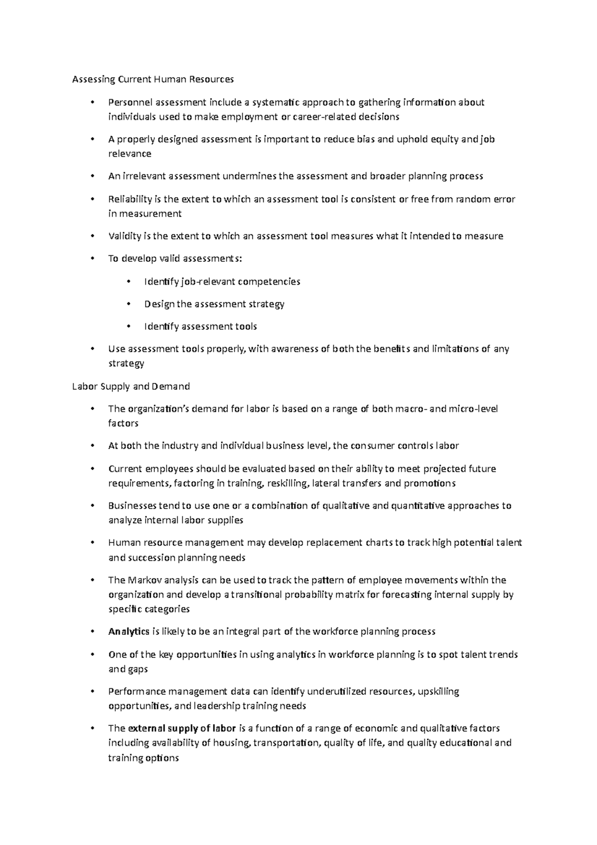 Assessing Current Human Resources - Assessing Current Human Resources ...