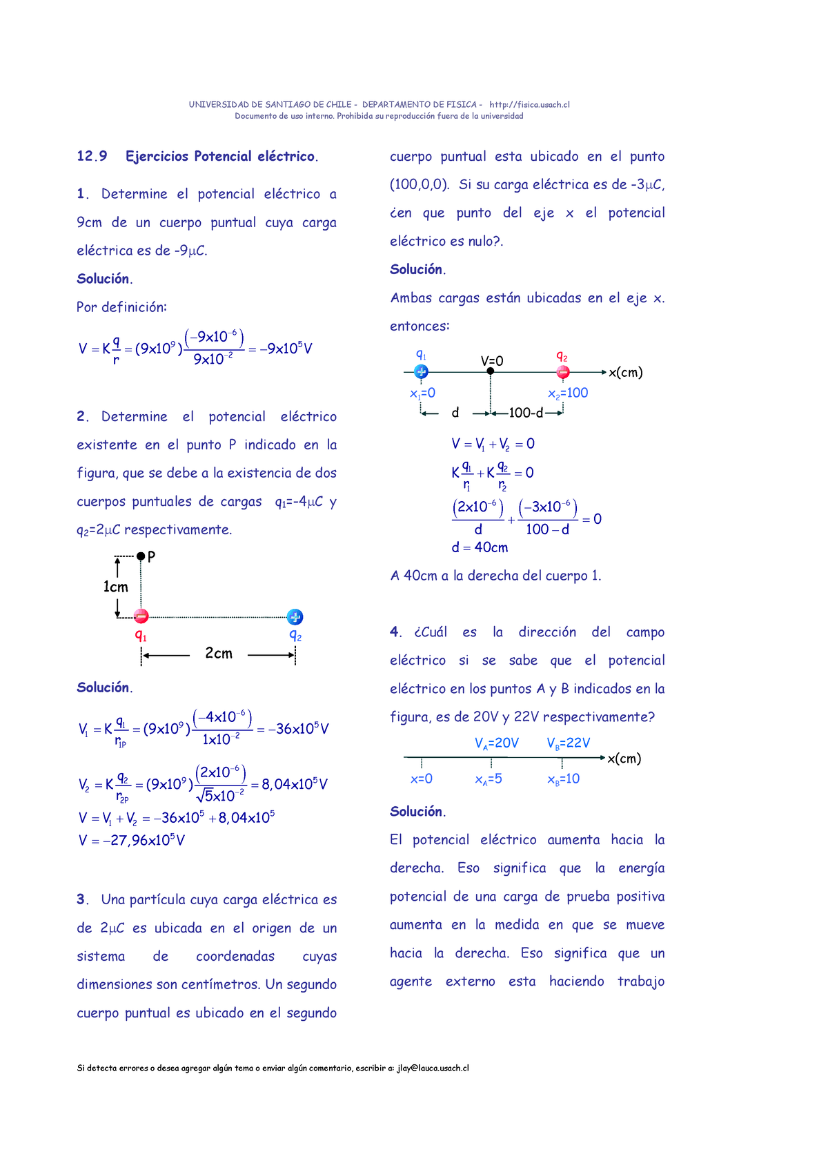 Ejercicios Resuletos De Potencial Electr - 12 Ejercicios Potencial ...