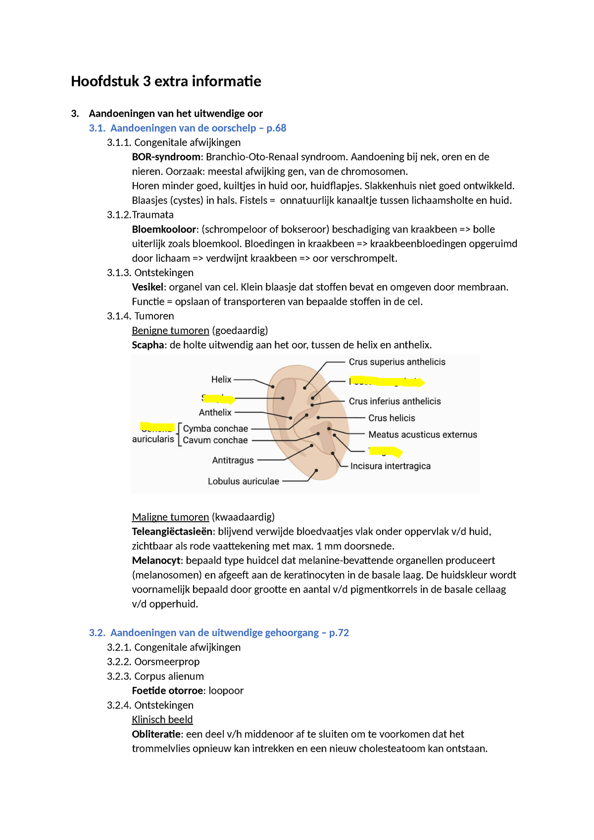 Hoofdstuk 3 AP Extra Info - Hoofdstuk 3 Extra Informatie Aandoeningen ...