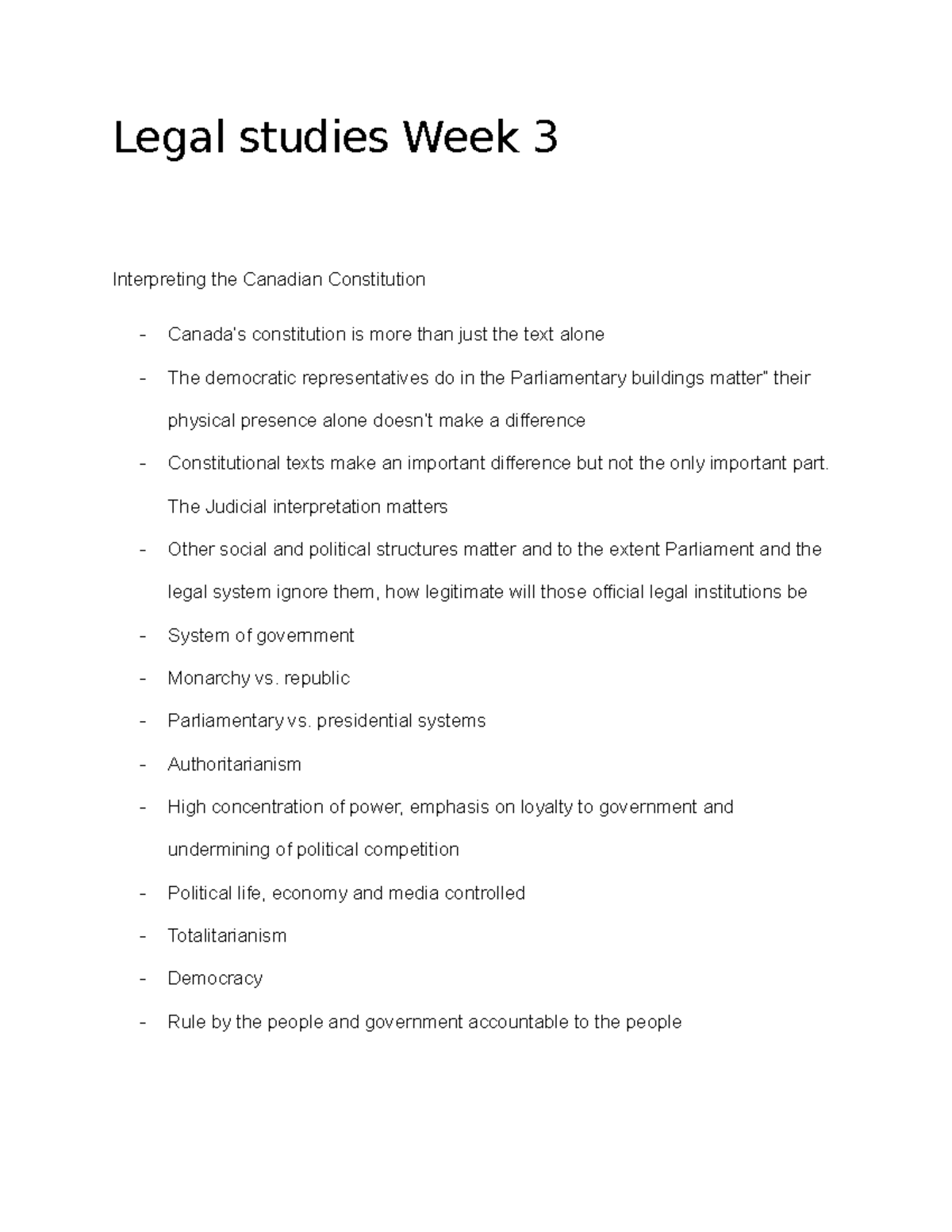 Legal studies Week 3 - Notes week 3 - Legal studies Week 3 Interpreting ...