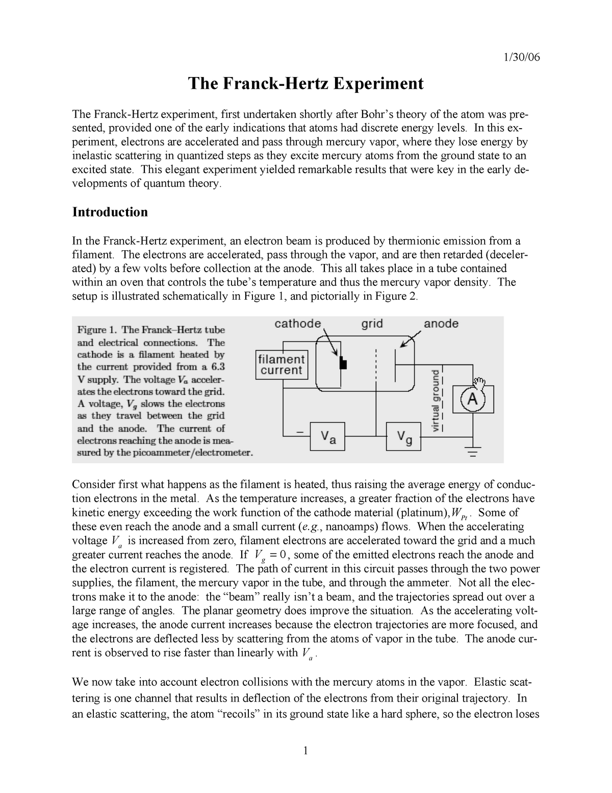 franck hertz experiment original paper