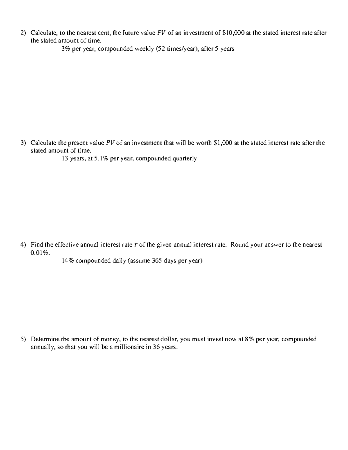 126130852 - Intro to Math Analysis 1330 - Calculate, to the nearest ...