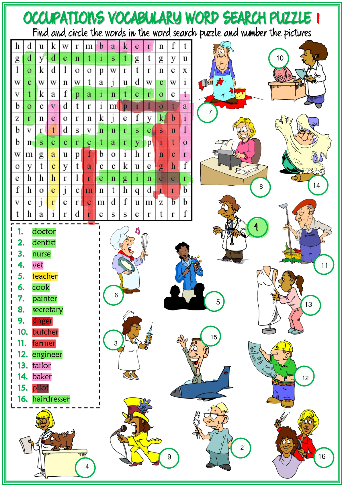 Vocabulary worksheet - actividades de ingles 1 modulos ...