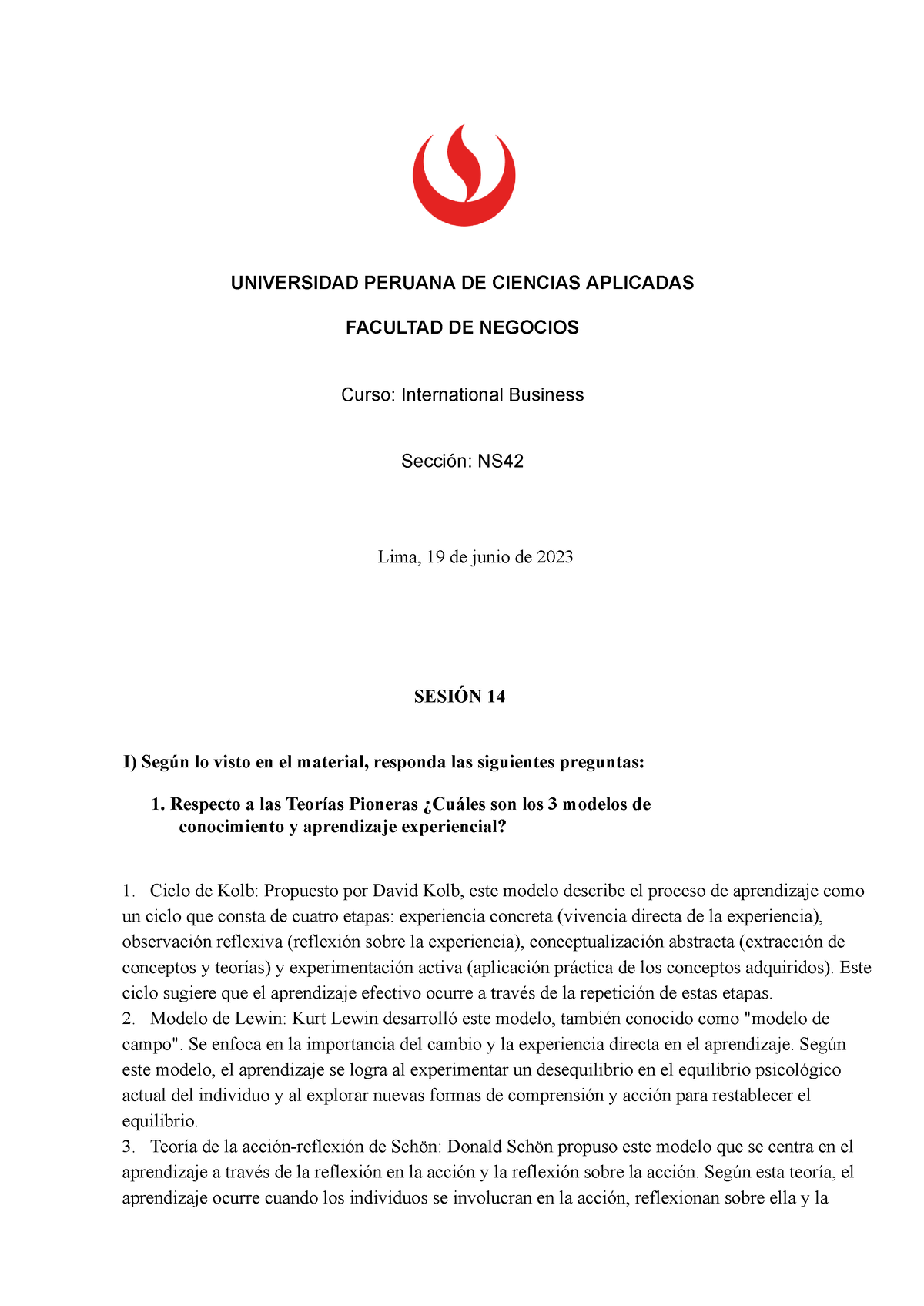 IB Dinámica Sesión 14 - Trabajo Final - UNIVERSIDAD PERUANA DE CIENCIAS ...