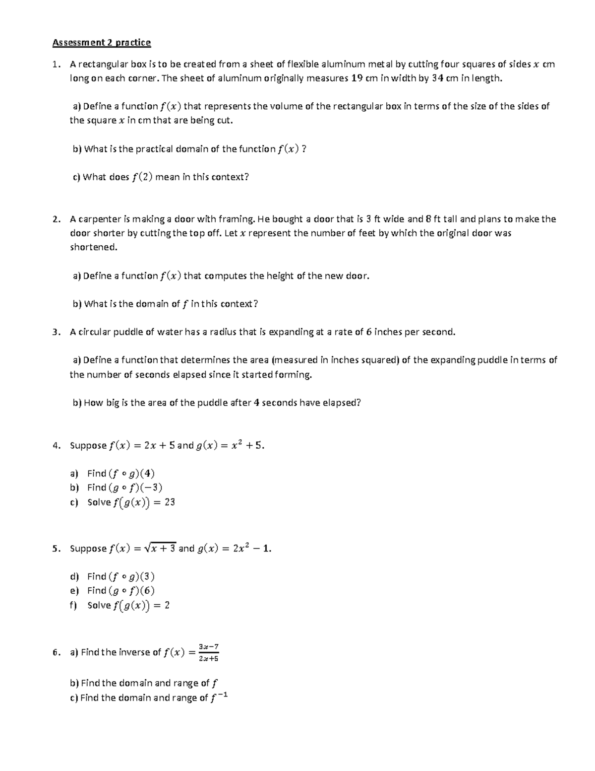 Assessment 2 practice - Study guide - Assessment 2 practice A ...