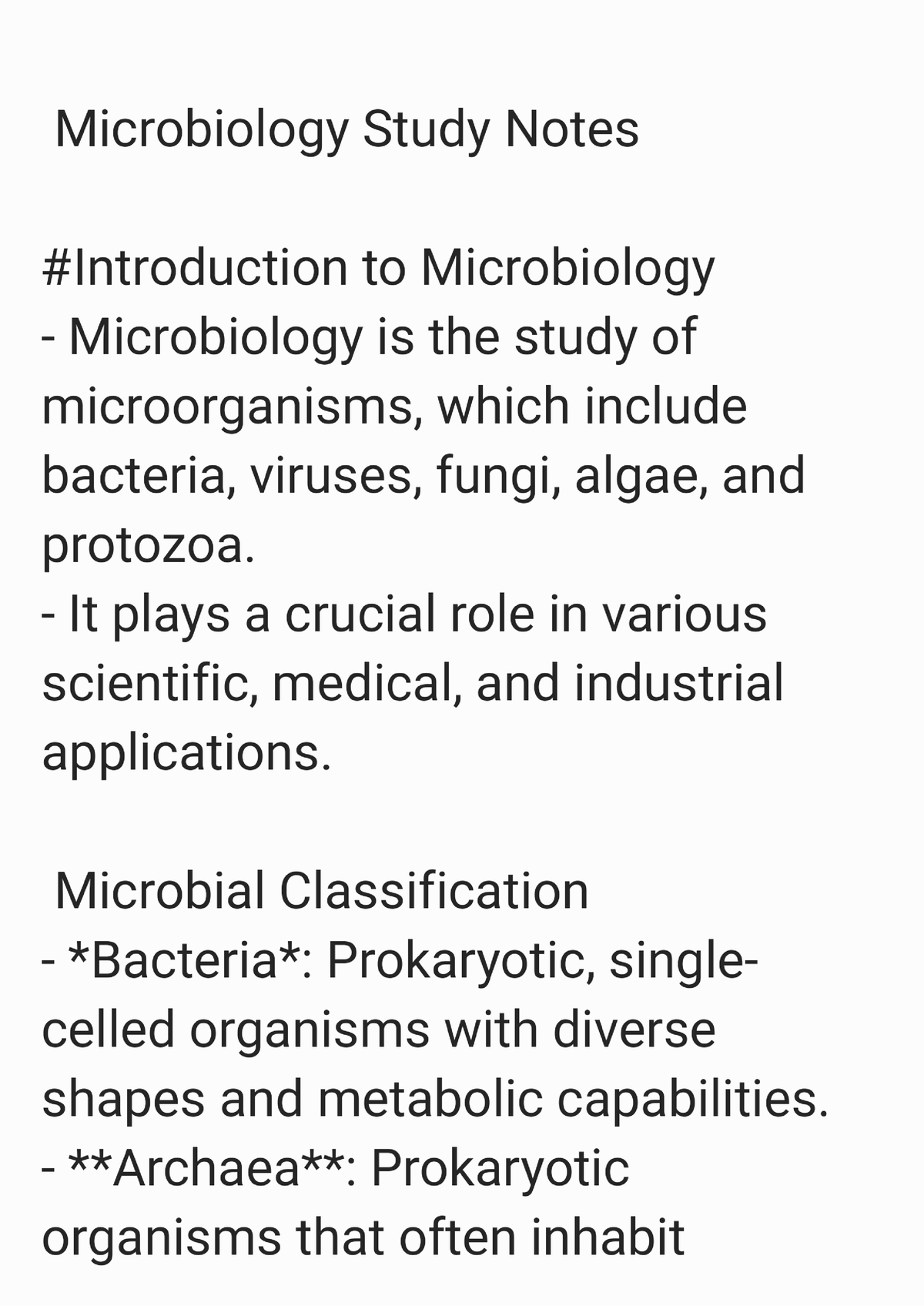 Microbiology Study Notes 231104 153704 - BIO1004S - Studocu